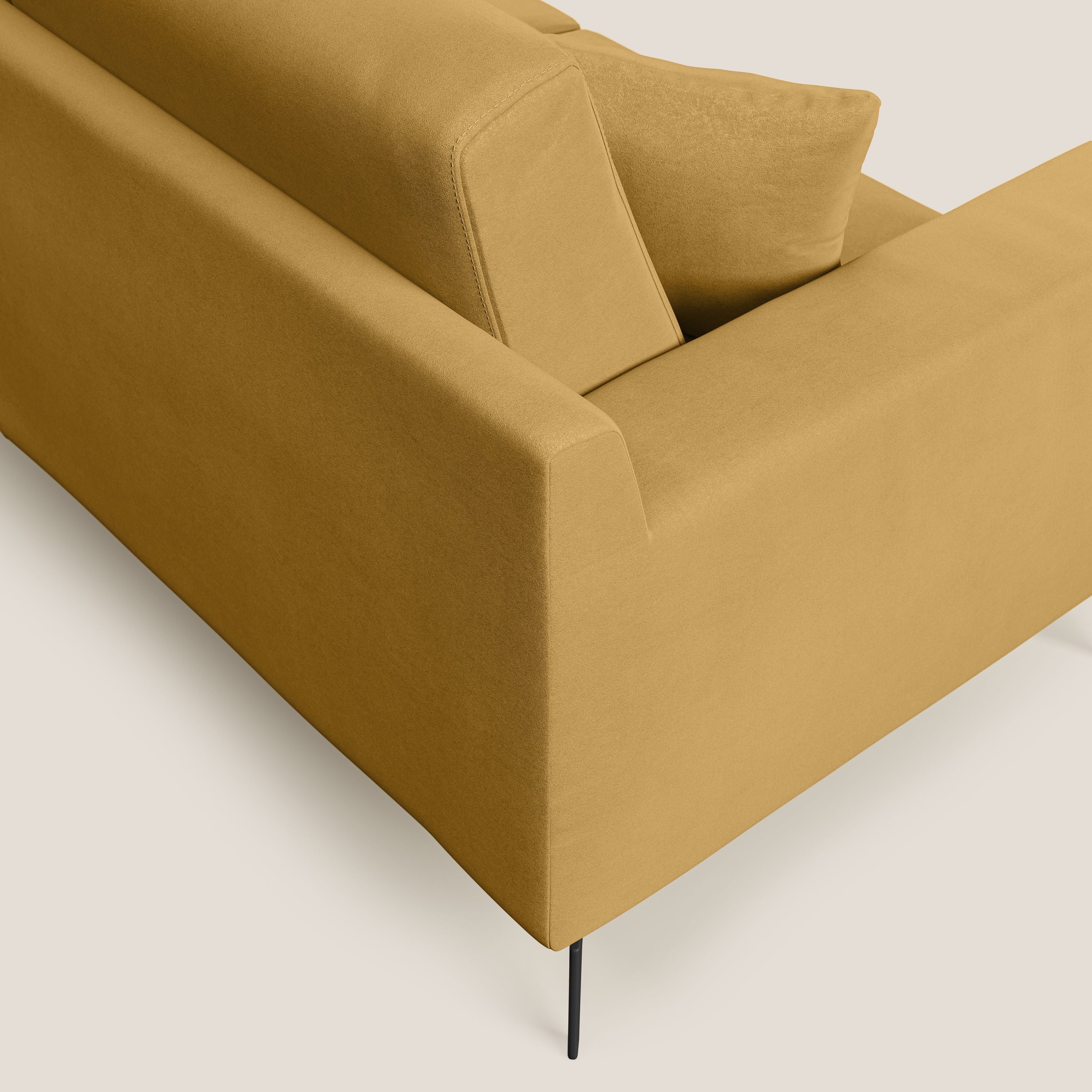 Prestige canapé moderne en microfibre détachable T11 jaune - Image 6
