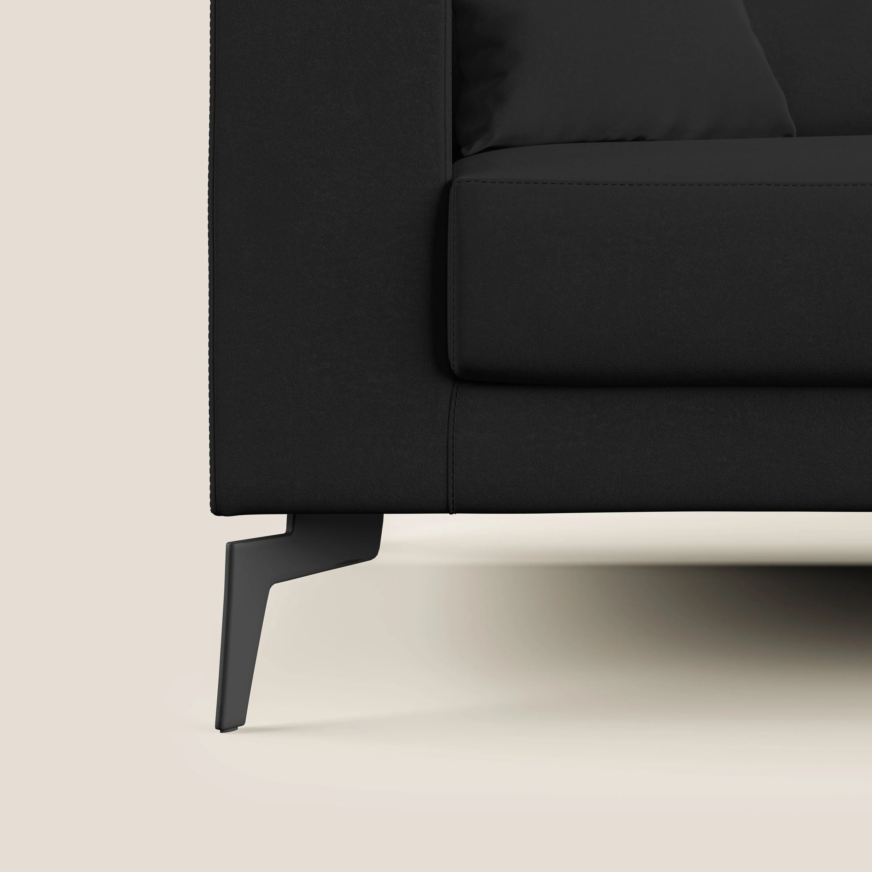 Prestige canapé moderne en microfibre détachable T11 noir - Image 7