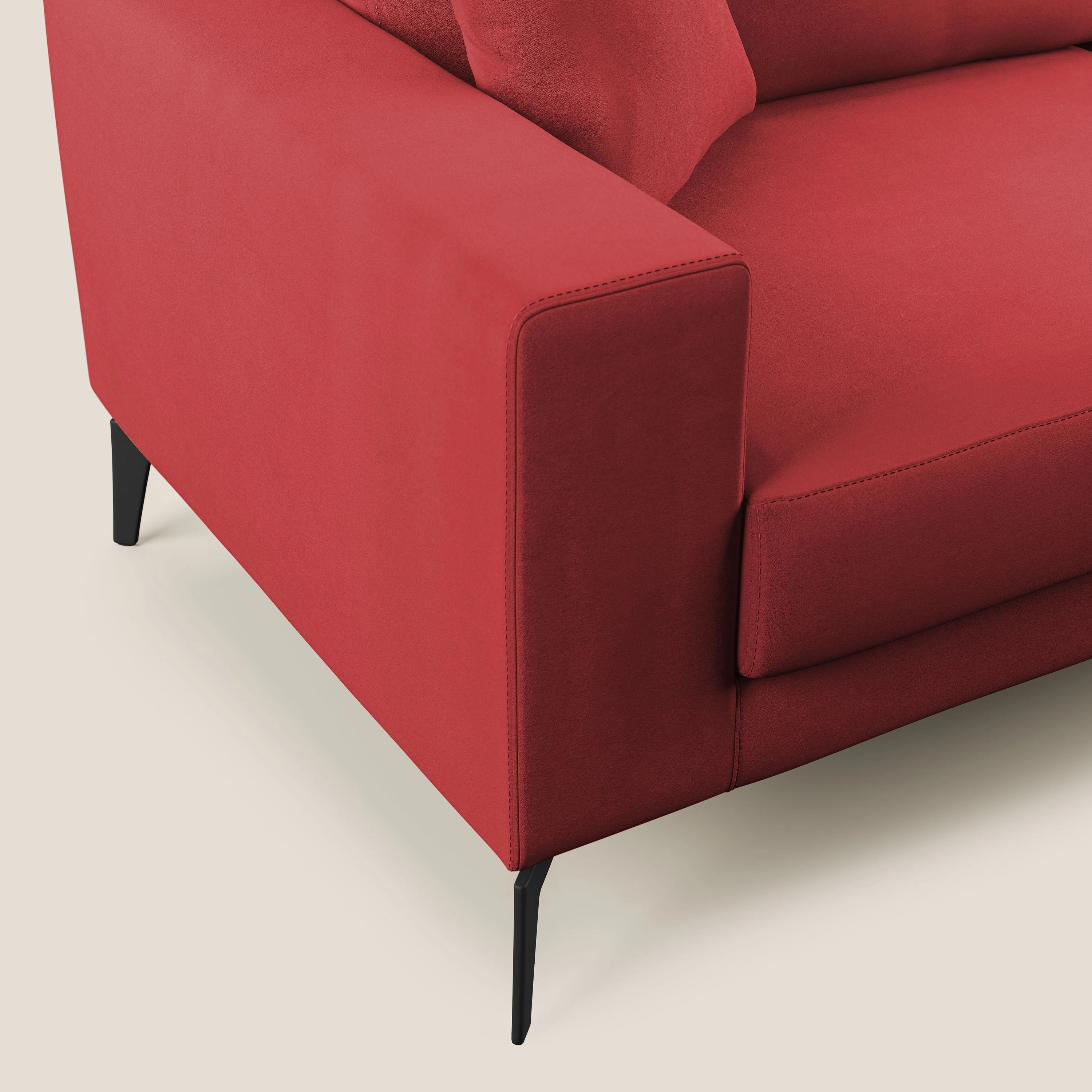 Prestige canapé moderne en microfibre détachable T11 rouge - Image 5