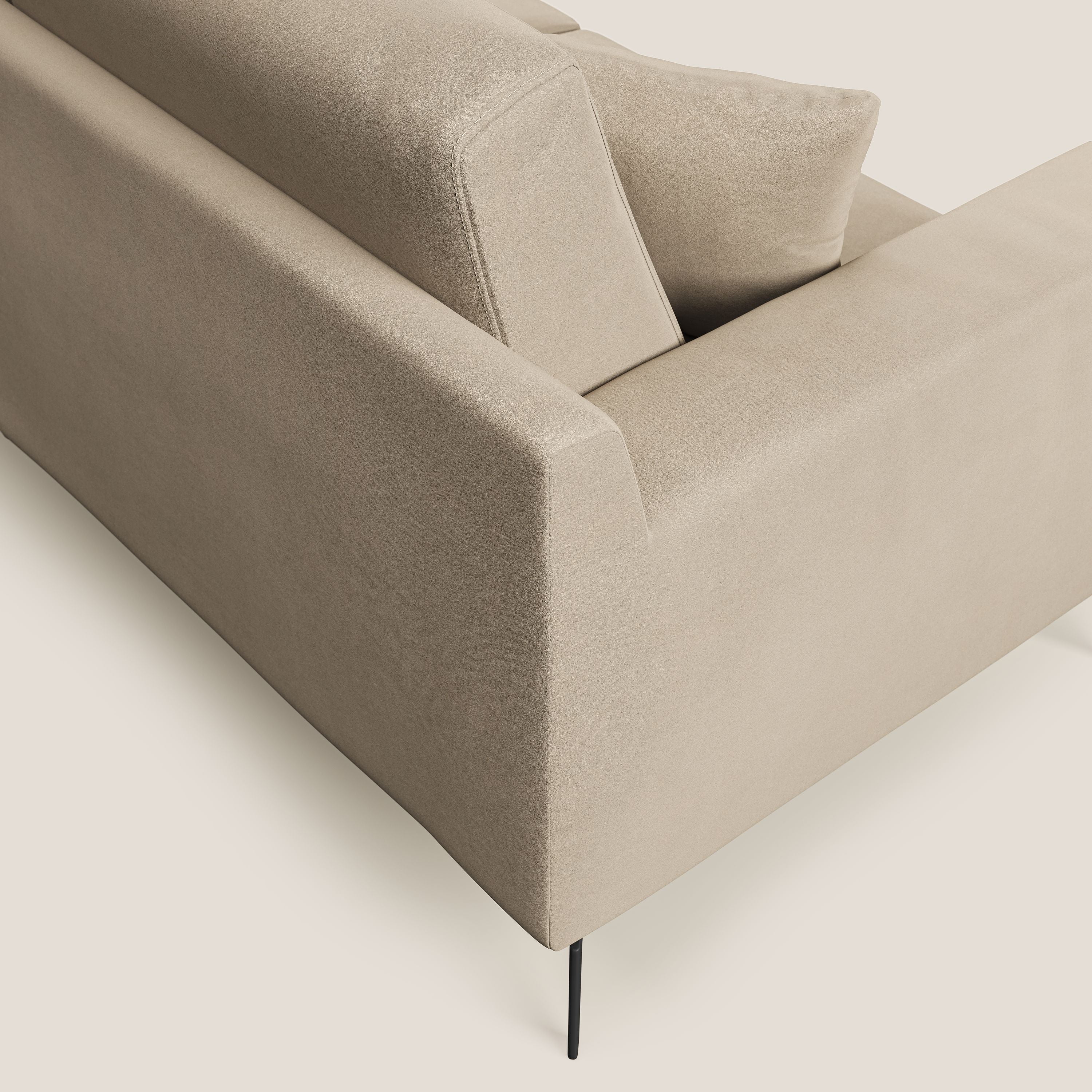 Prestige canapé moderne en microfibre détachable T11 Taupe tortora - Image 7