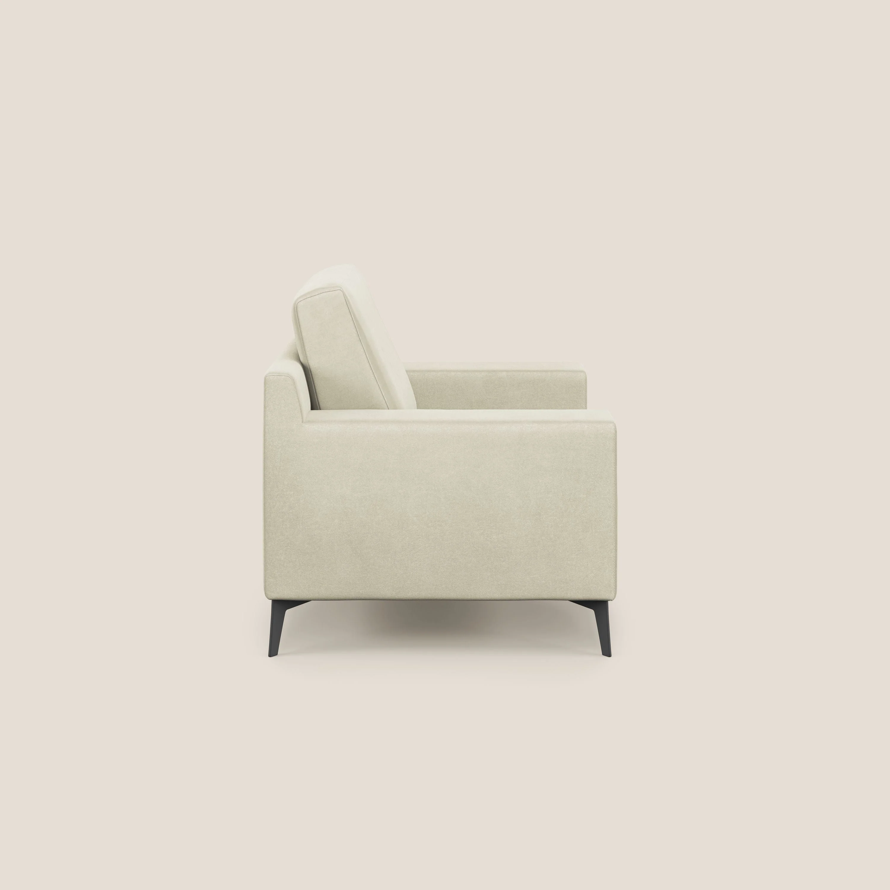 Prestige fauteuil moderne en microfibre détachable T11 crème - Image 3