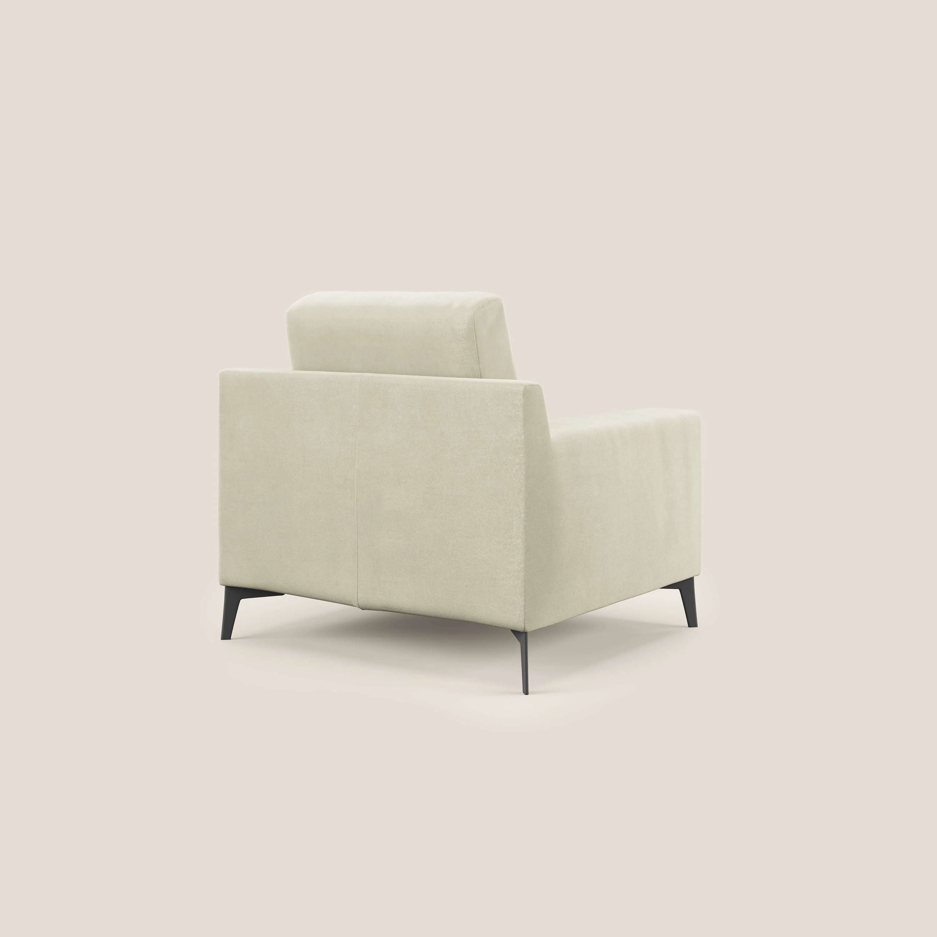 Prestige fauteuil moderne en microfibre détachable T11 crème - Image 4