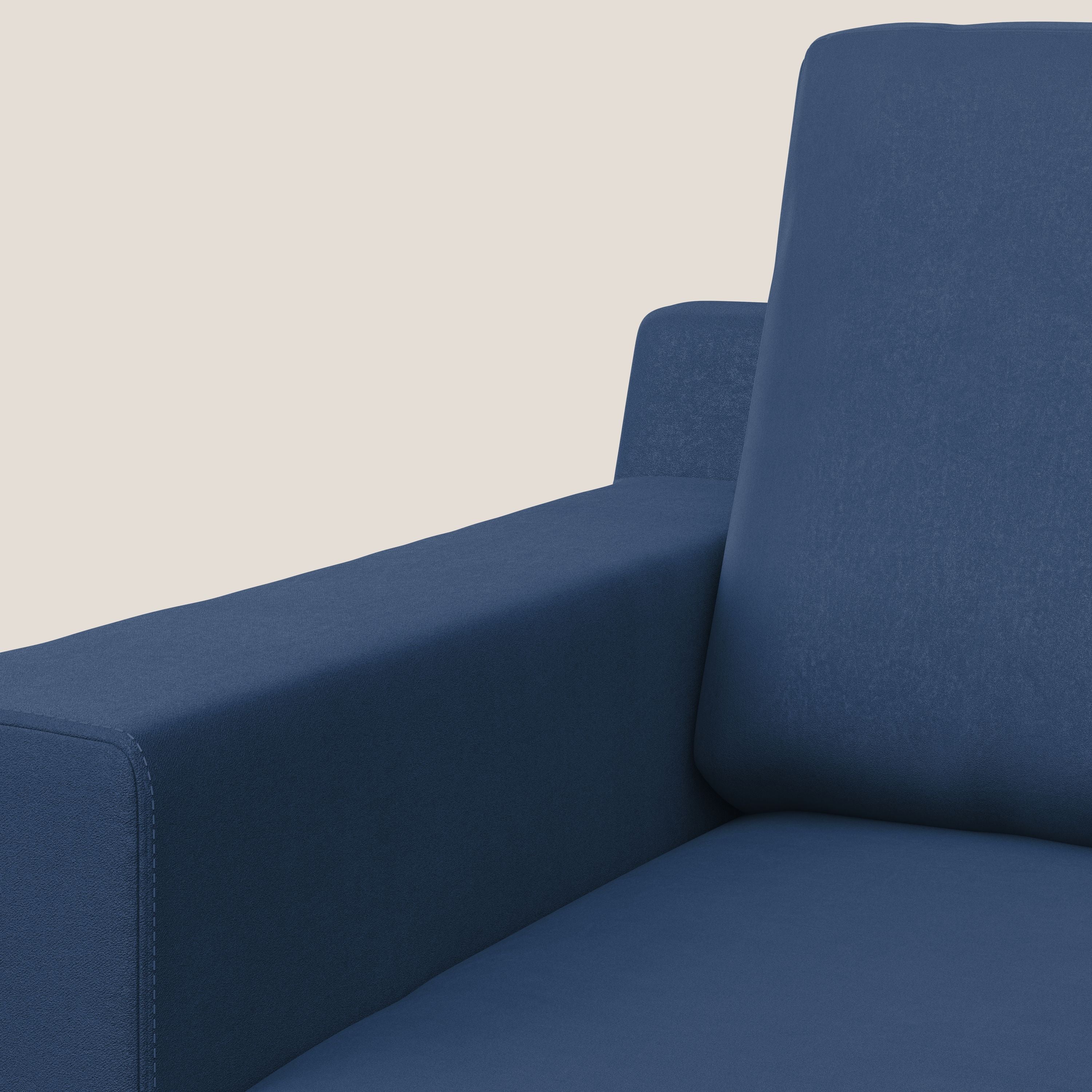 Prestige fauteuil moderne en microfibre détachable T11 bleu - Image 7