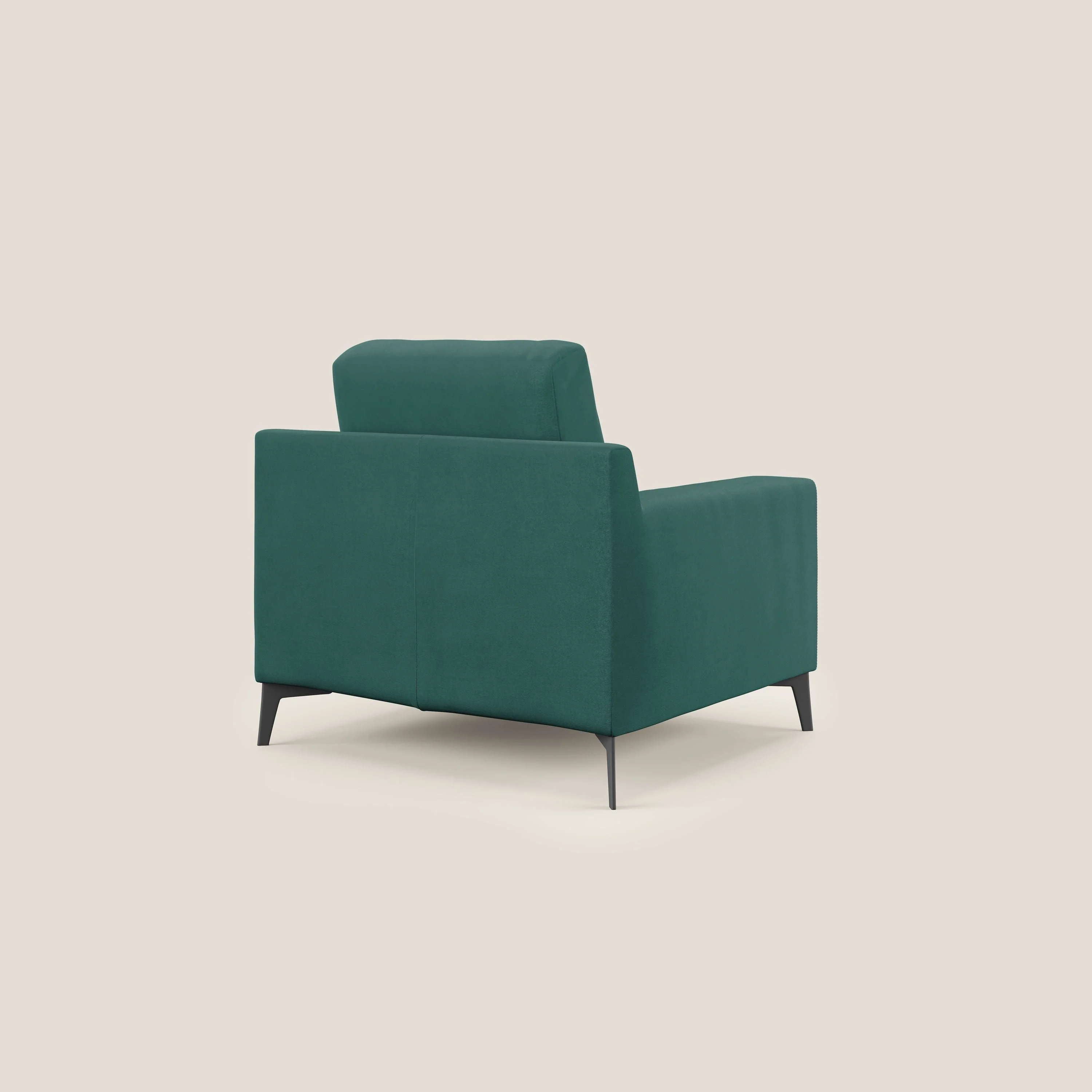 Prestige fauteuil moderne en microfibre détachable T11 bleu canard - Image 4