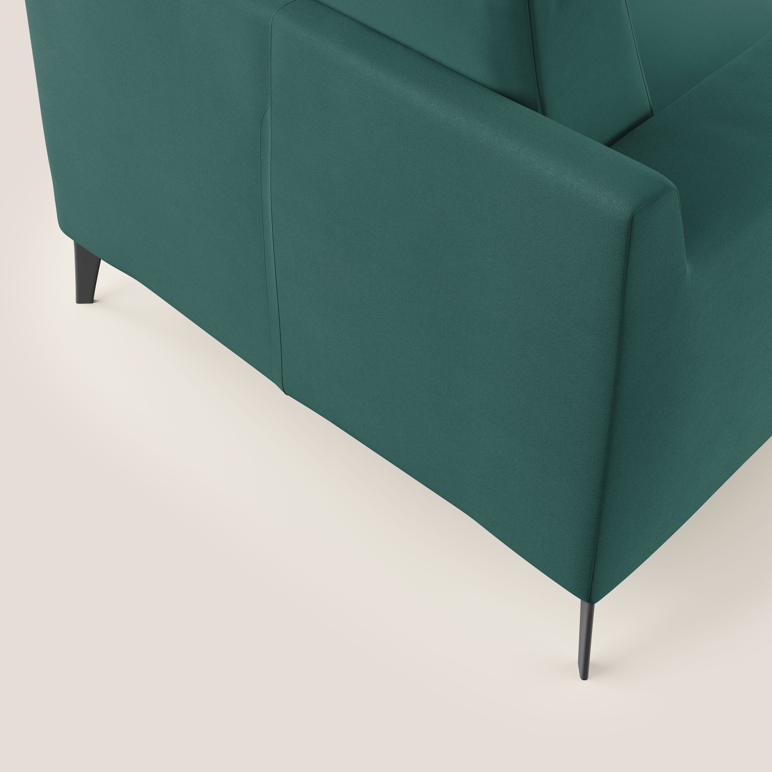 Prestige fauteuil moderne en microfibre détachable T11 bleu canard - Image 6