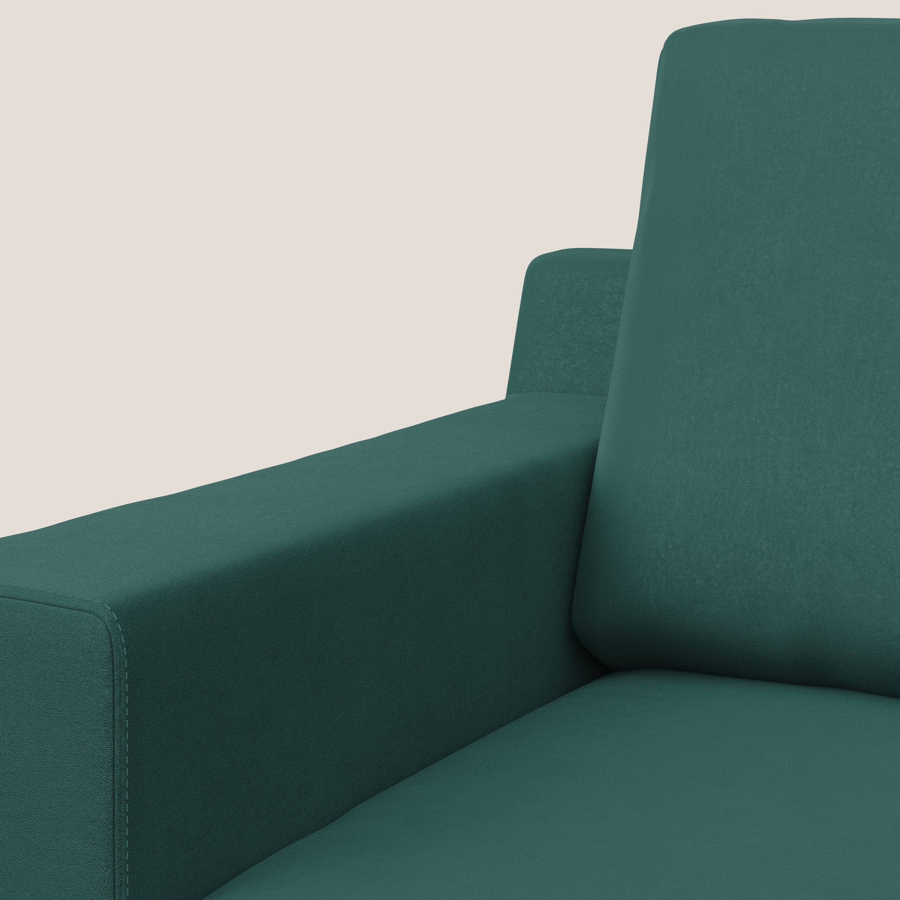 Prestige fauteuil moderne en microfibre détachable T11 bleu canard - Image 7