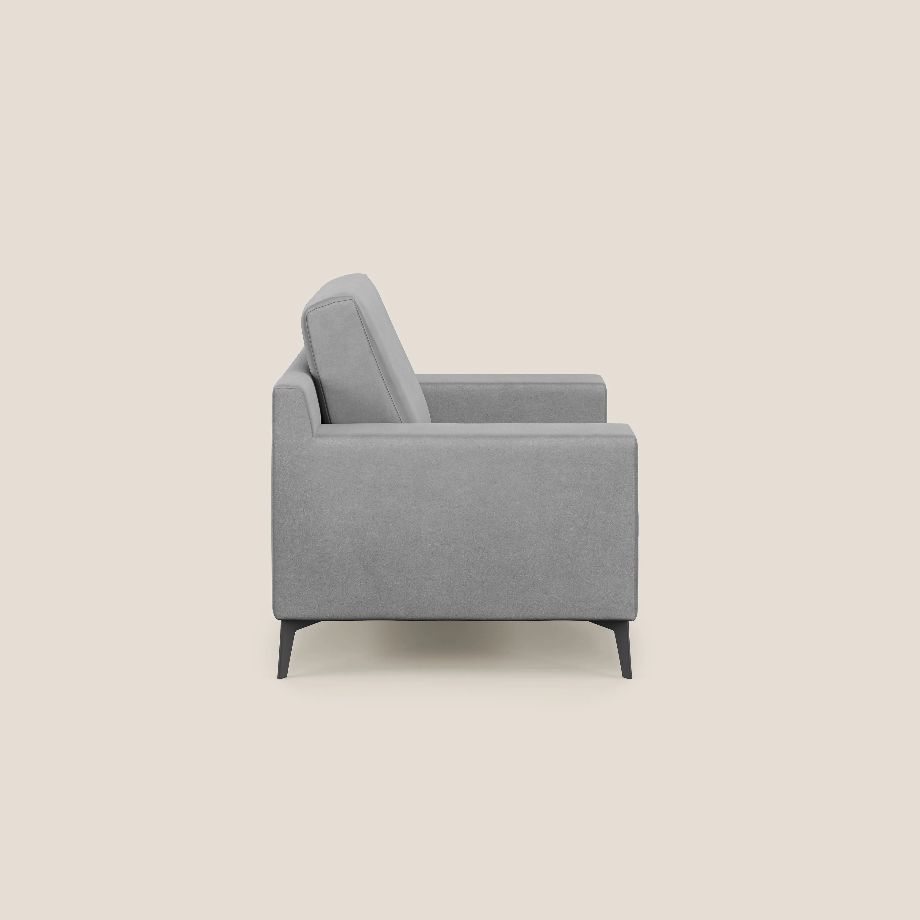 Prestige fauteuil moderne en microfibre détachable T11 gris - Image 3