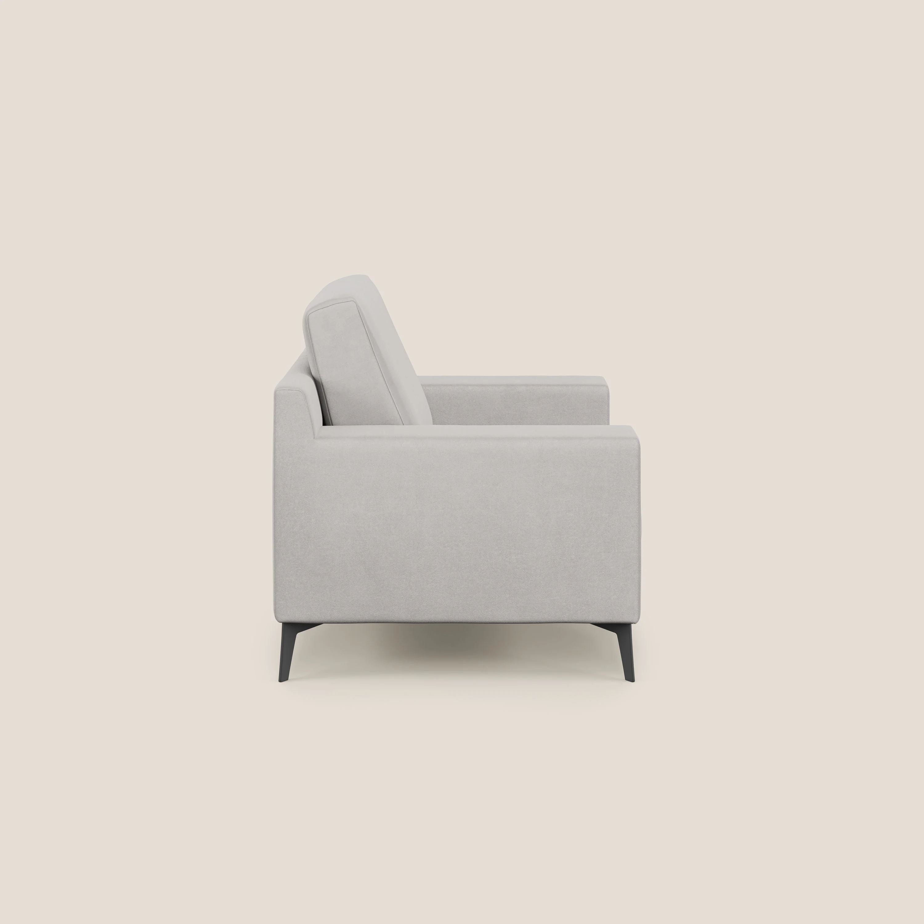 Prestige fauteuil moderne en microfibre détachable T11 gris clair - Image 3