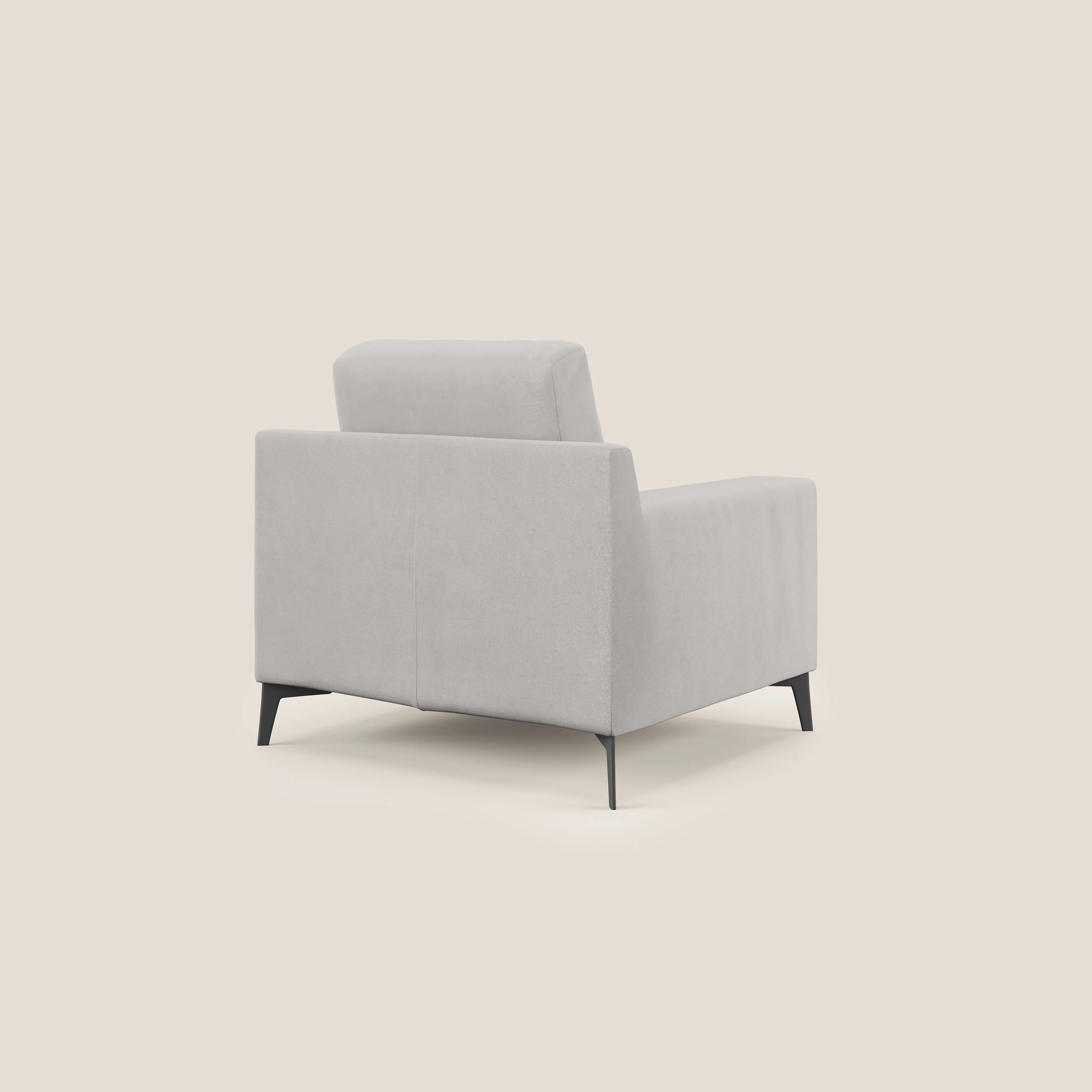 Prestige fauteuil moderne en microfibre détachable T11 gris clair - Image 4