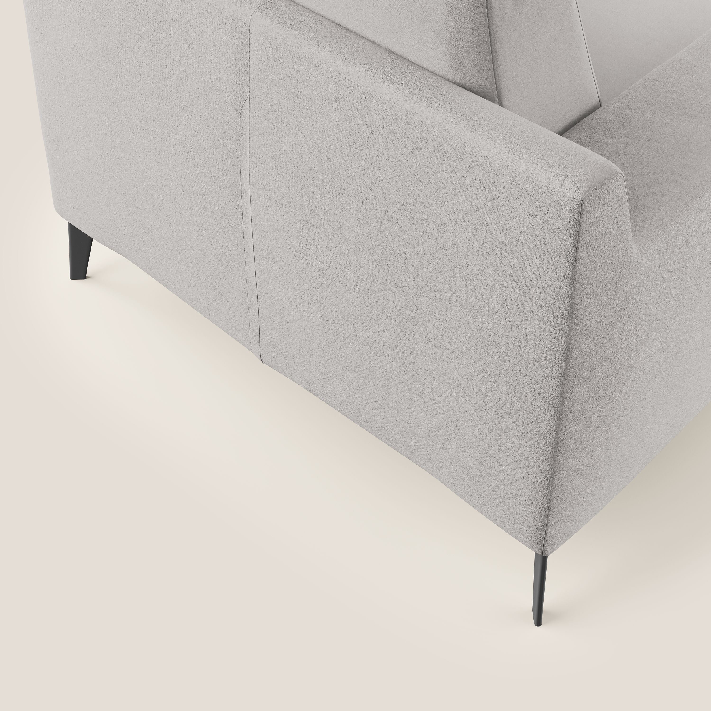 Prestige fauteuil moderne en microfibre détachable T11 gris clair - Image 6