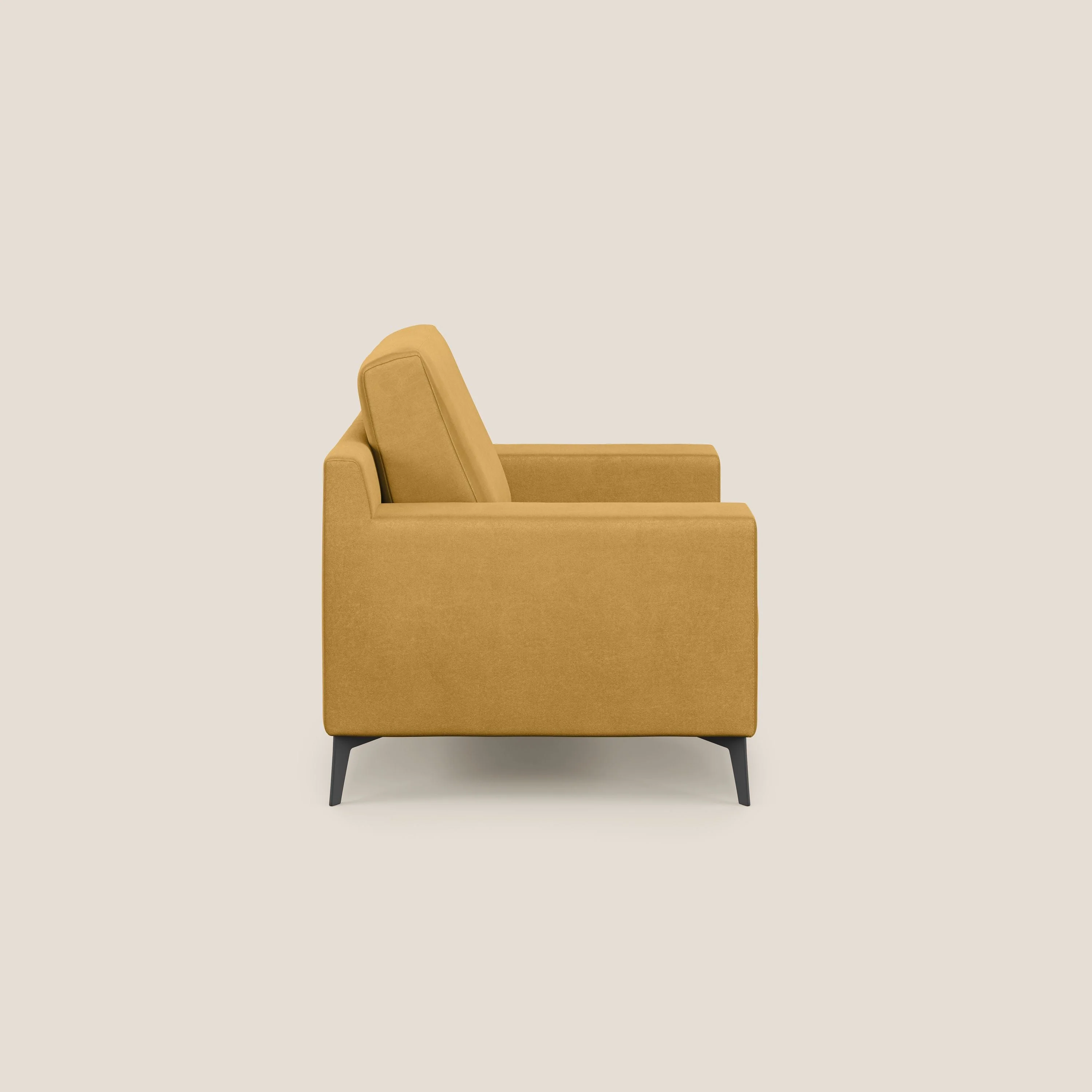 Prestige fauteuil moderne en microfibre détachable T11 jaune - Image 3