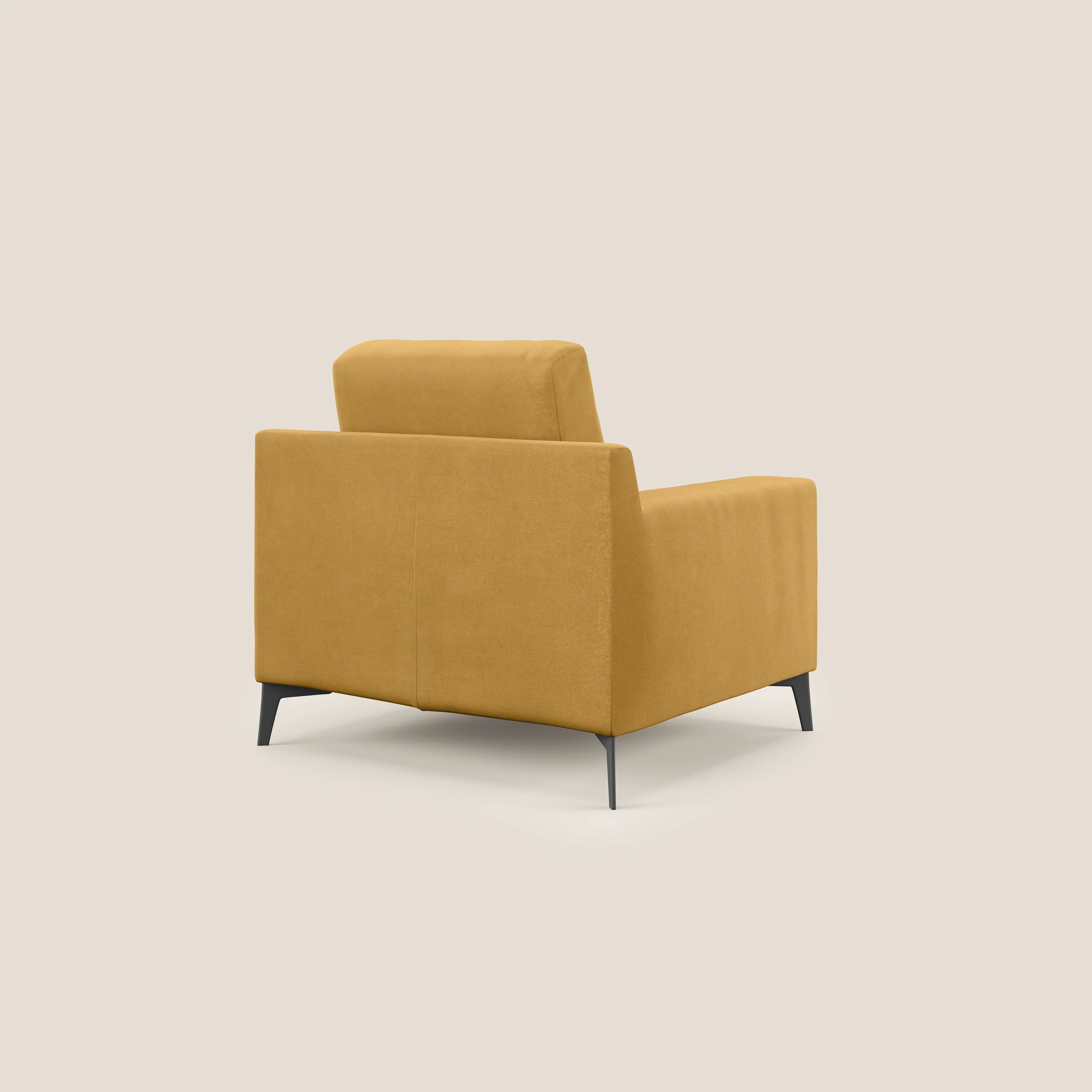 Prestige fauteuil moderne en microfibre détachable T11 jaune - Image 4