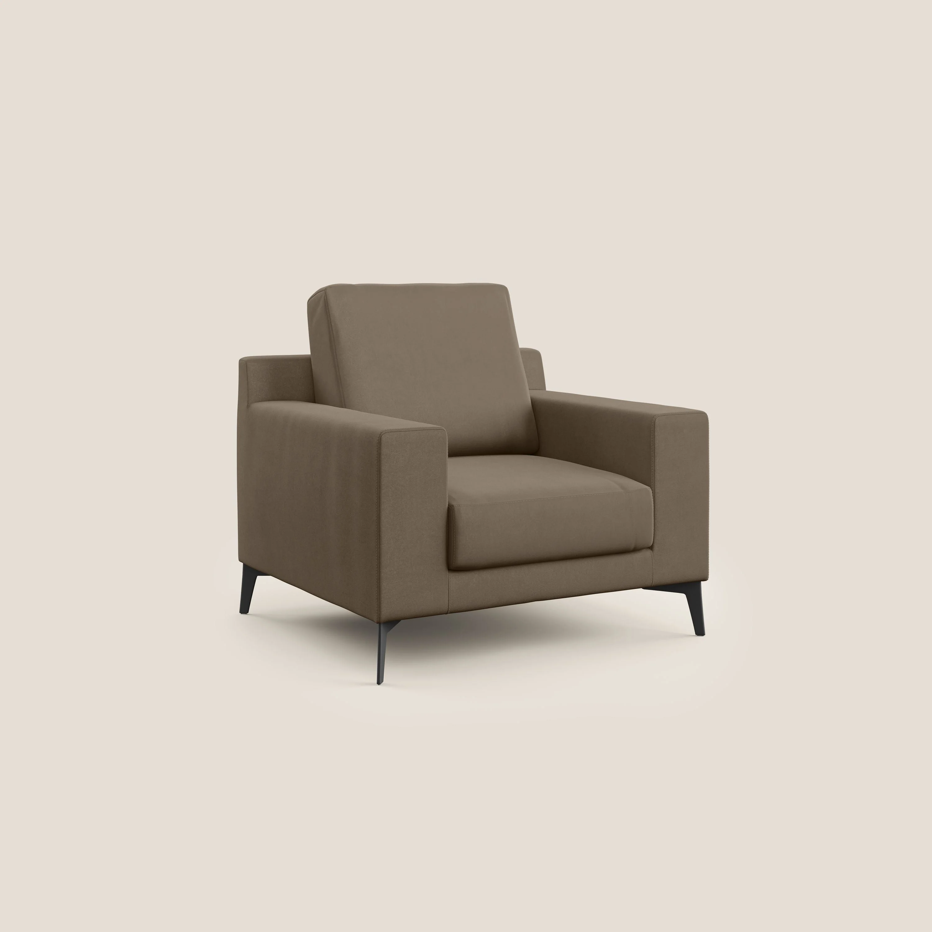 Prestige fauteuil moderne en microfibre détachable T11 marron - Image 2