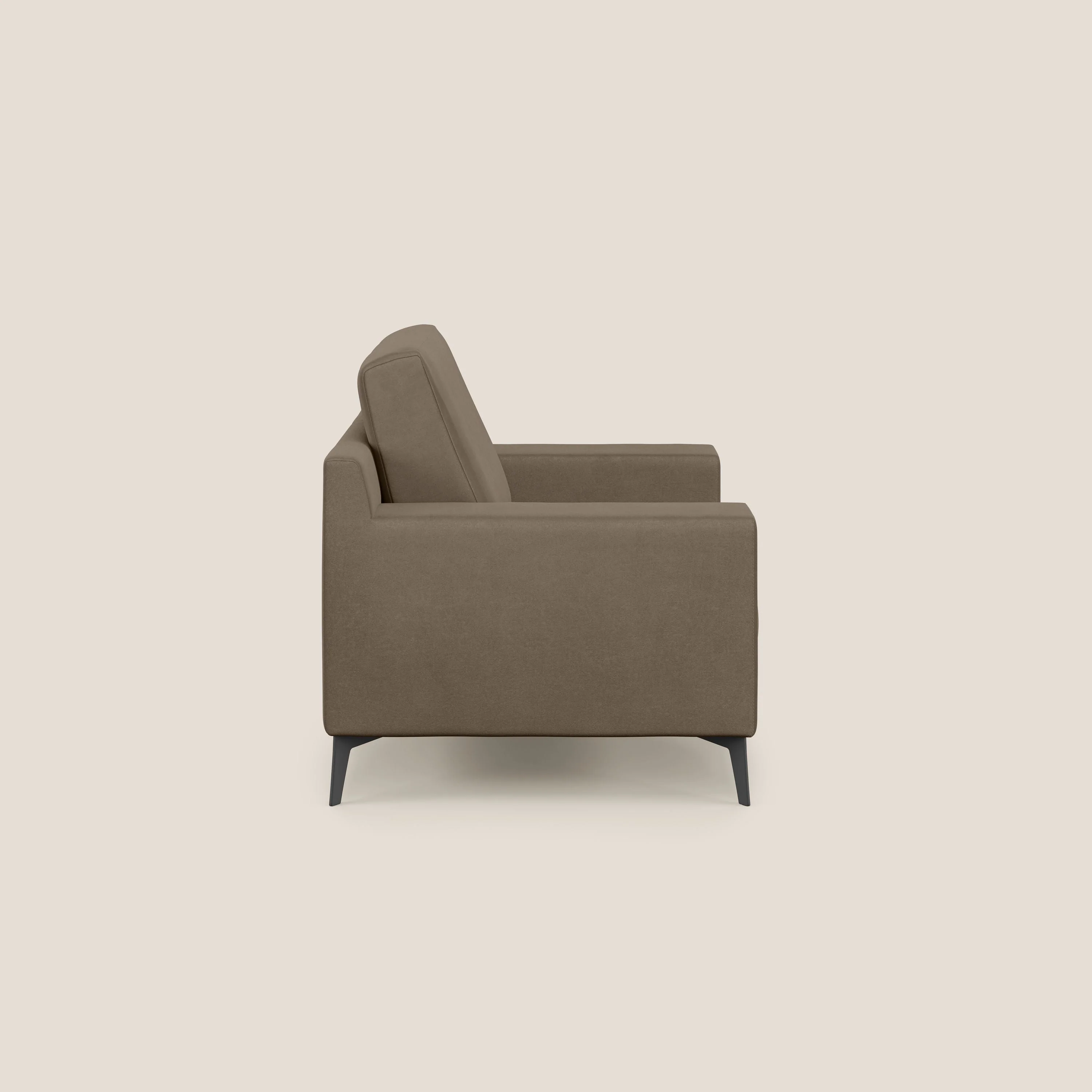 Prestige fauteuil moderne en microfibre détachable T11 marron - Image 3