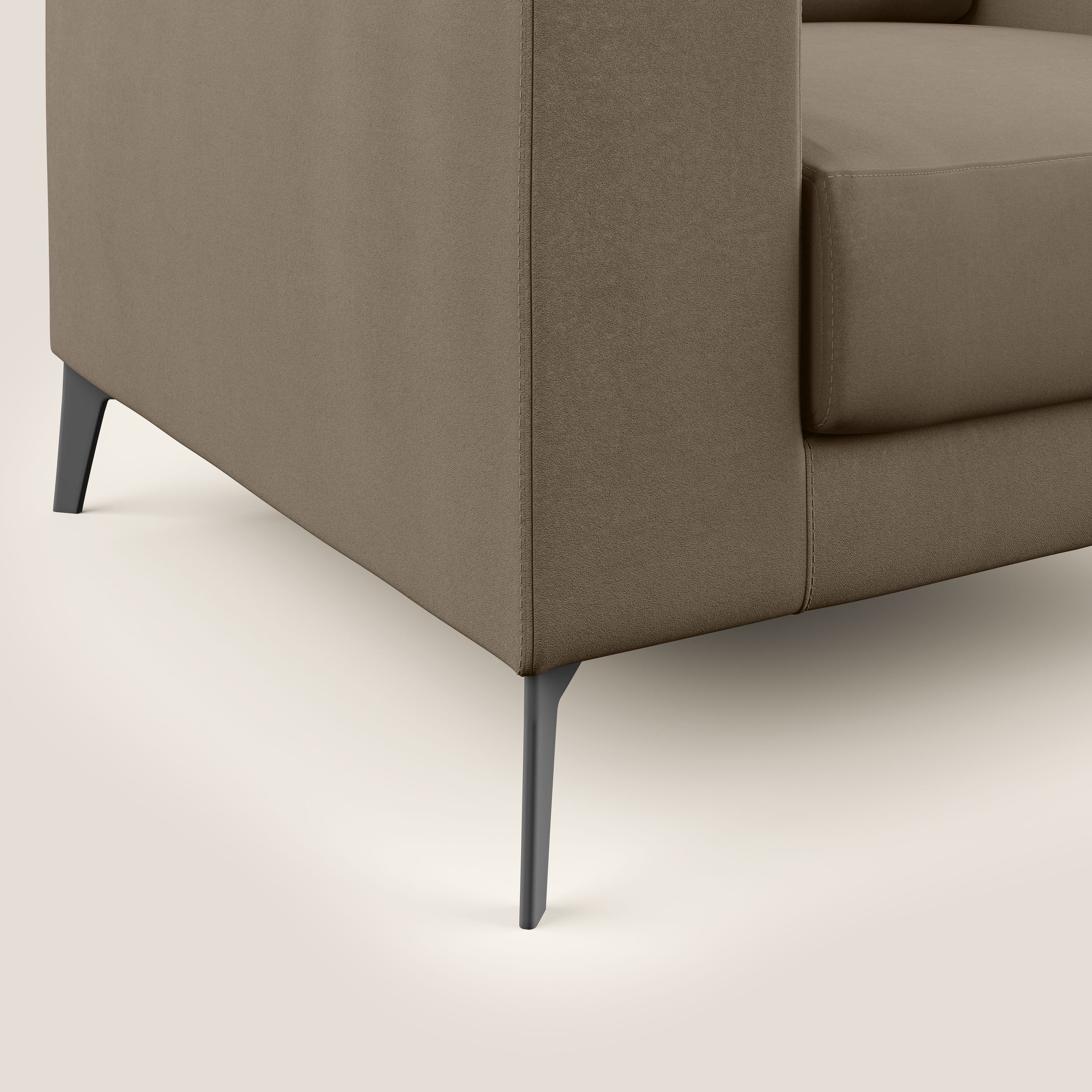 Prestige fauteuil moderne en microfibre détachable T11 marron - Image 5