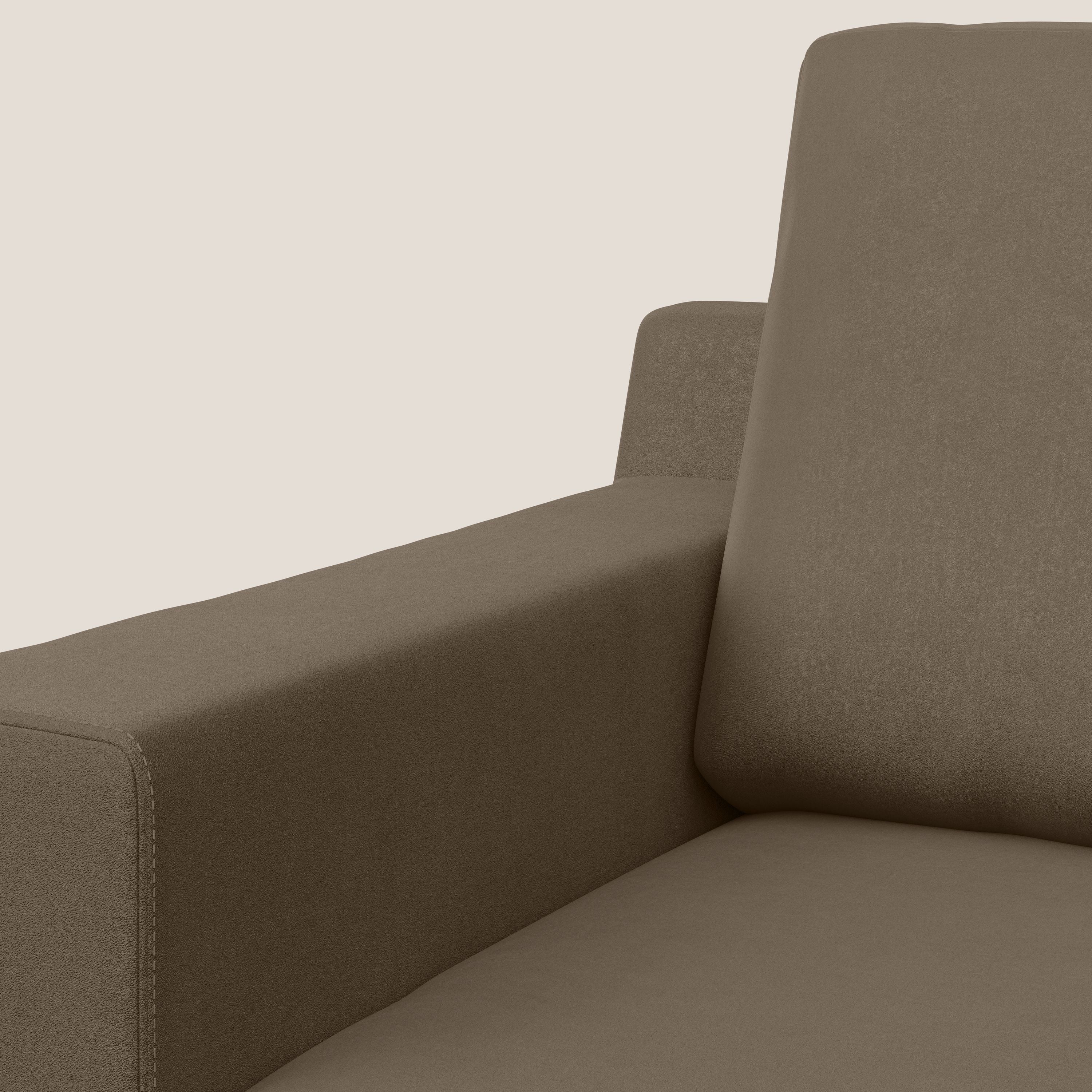 Prestige fauteuil moderne en microfibre détachable T11 marron - Image 7