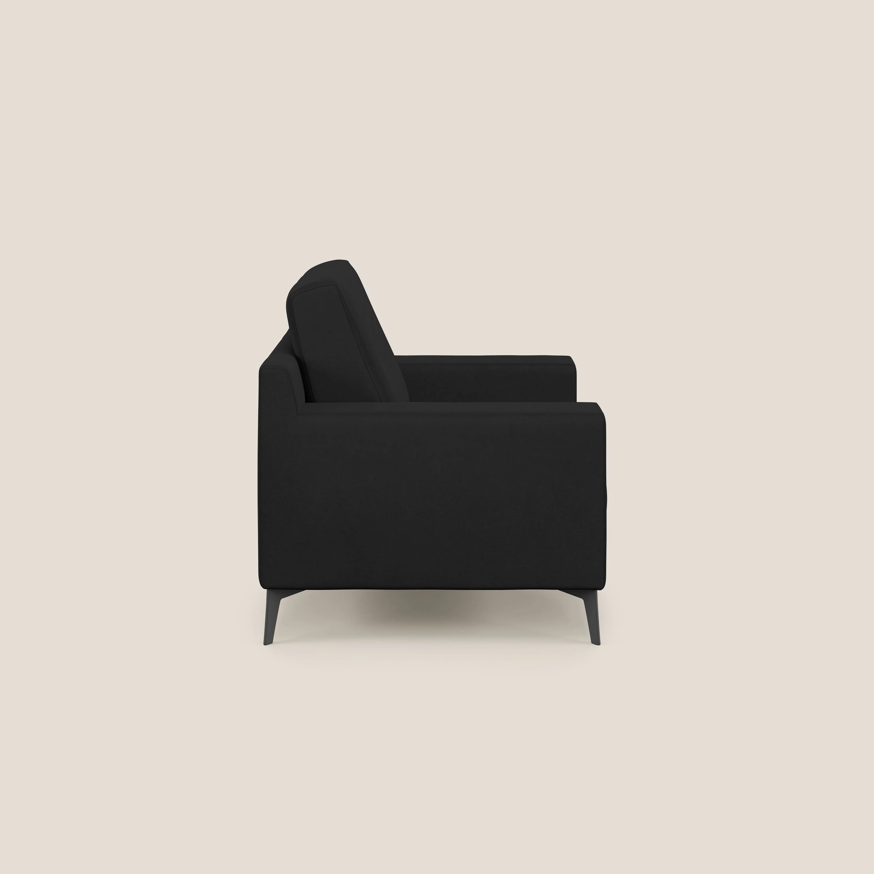Prestige fauteuil moderne en microfibre détachable T11 noir - Image 3