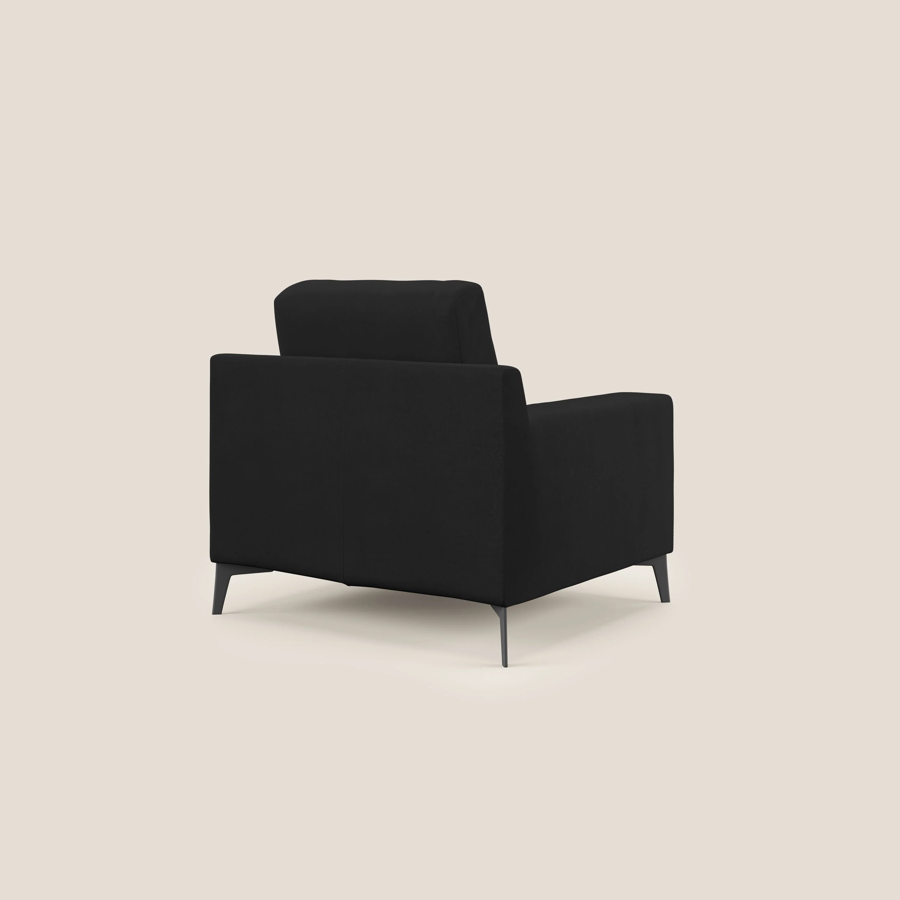 Prestige fauteuil moderne en microfibre détachable T11 noir - Image 4