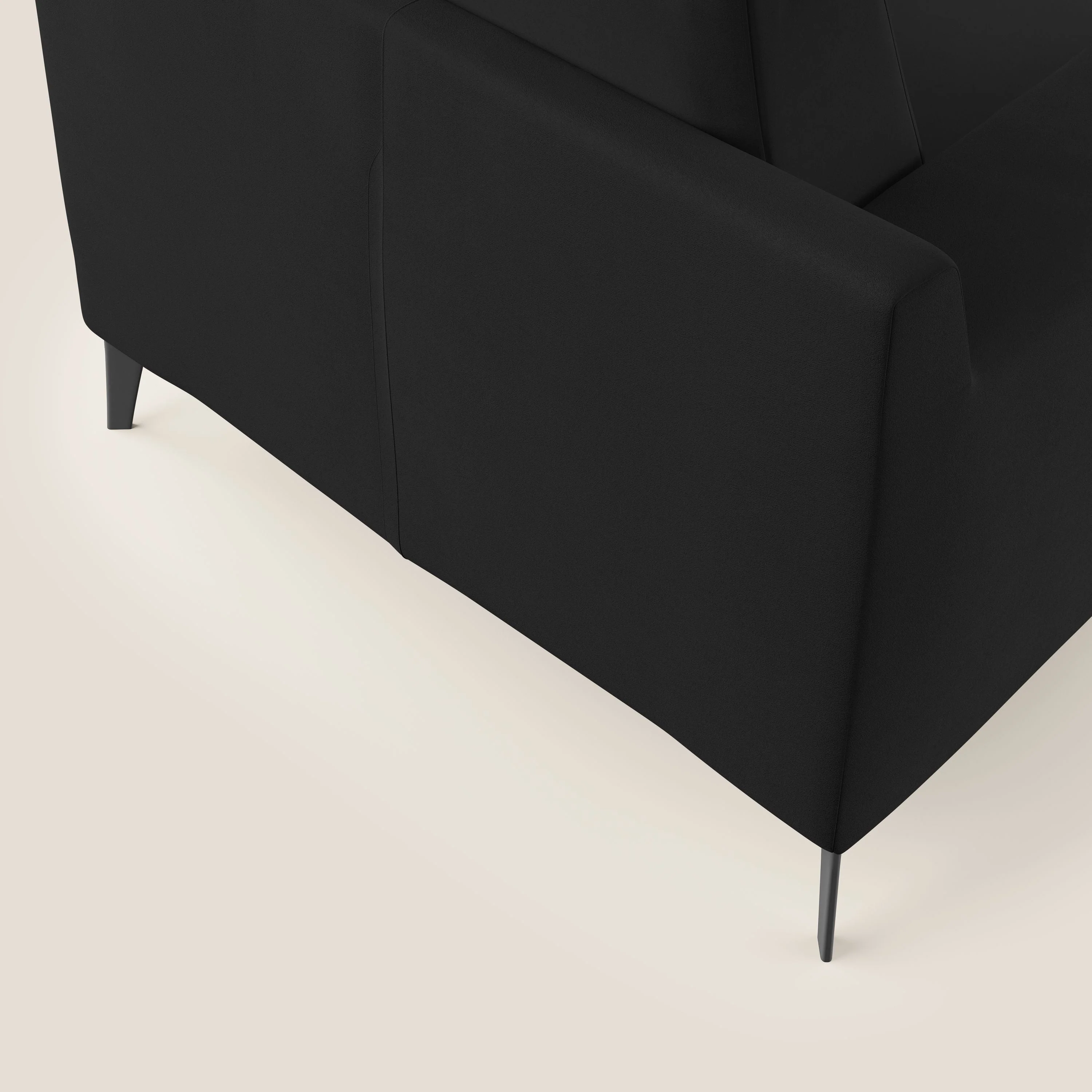 Prestige fauteuil moderne en microfibre détachable T11 noir - Image 6