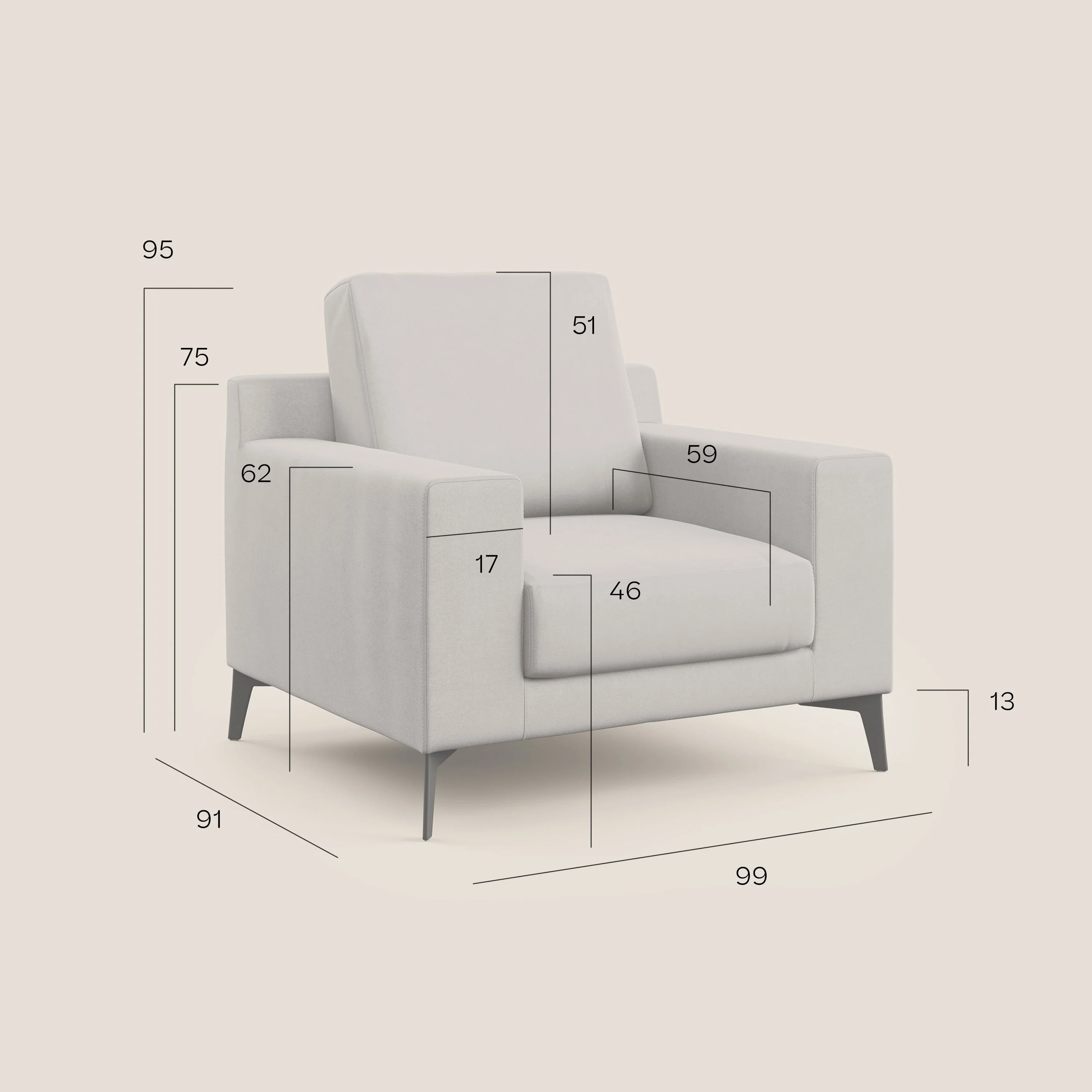 Prestige fauteuil moderne en microfibre détachable T11 rouge - Image 10
