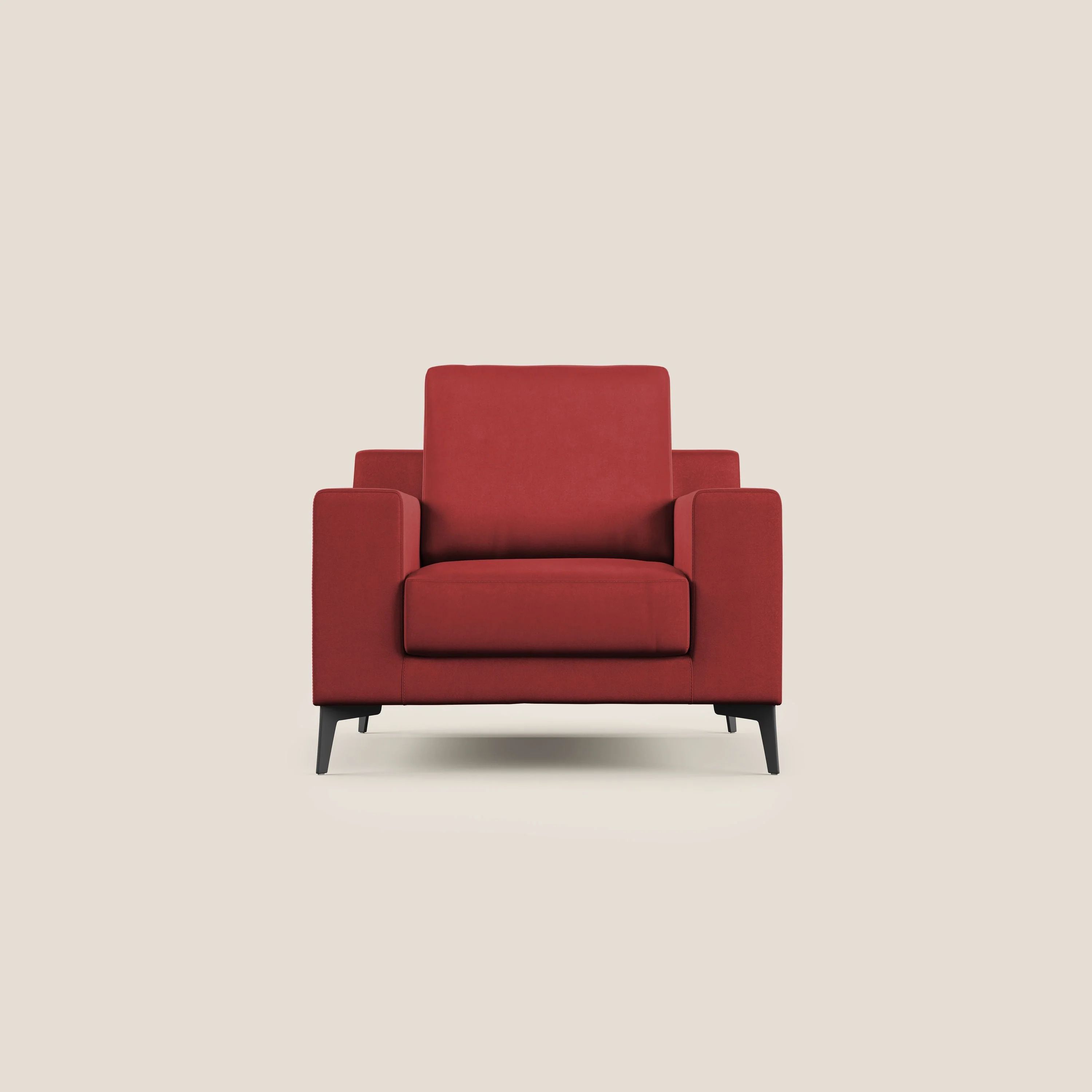 Prestige fauteuil moderne en microfibre détachable T11 rouge - Image 3