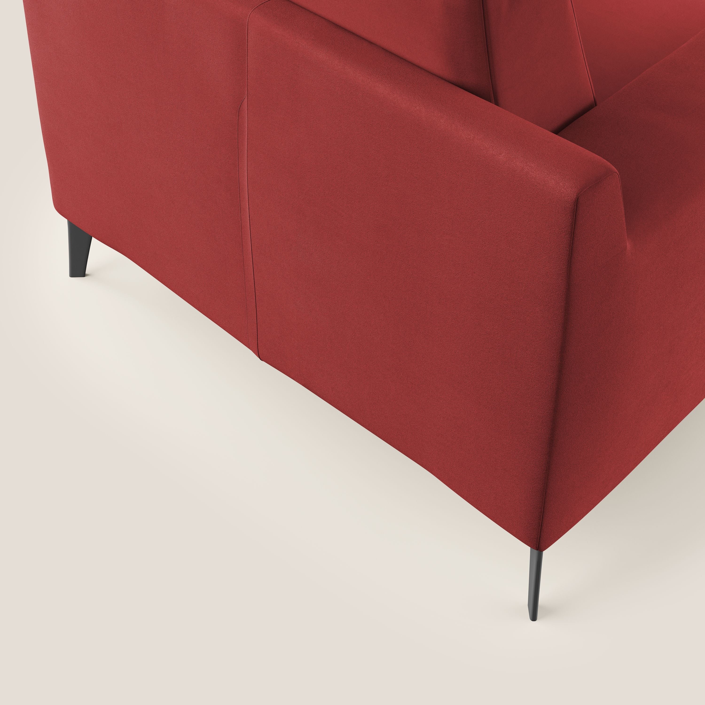 Prestige fauteuil moderne en microfibre détachable T11 rouge - Image 7