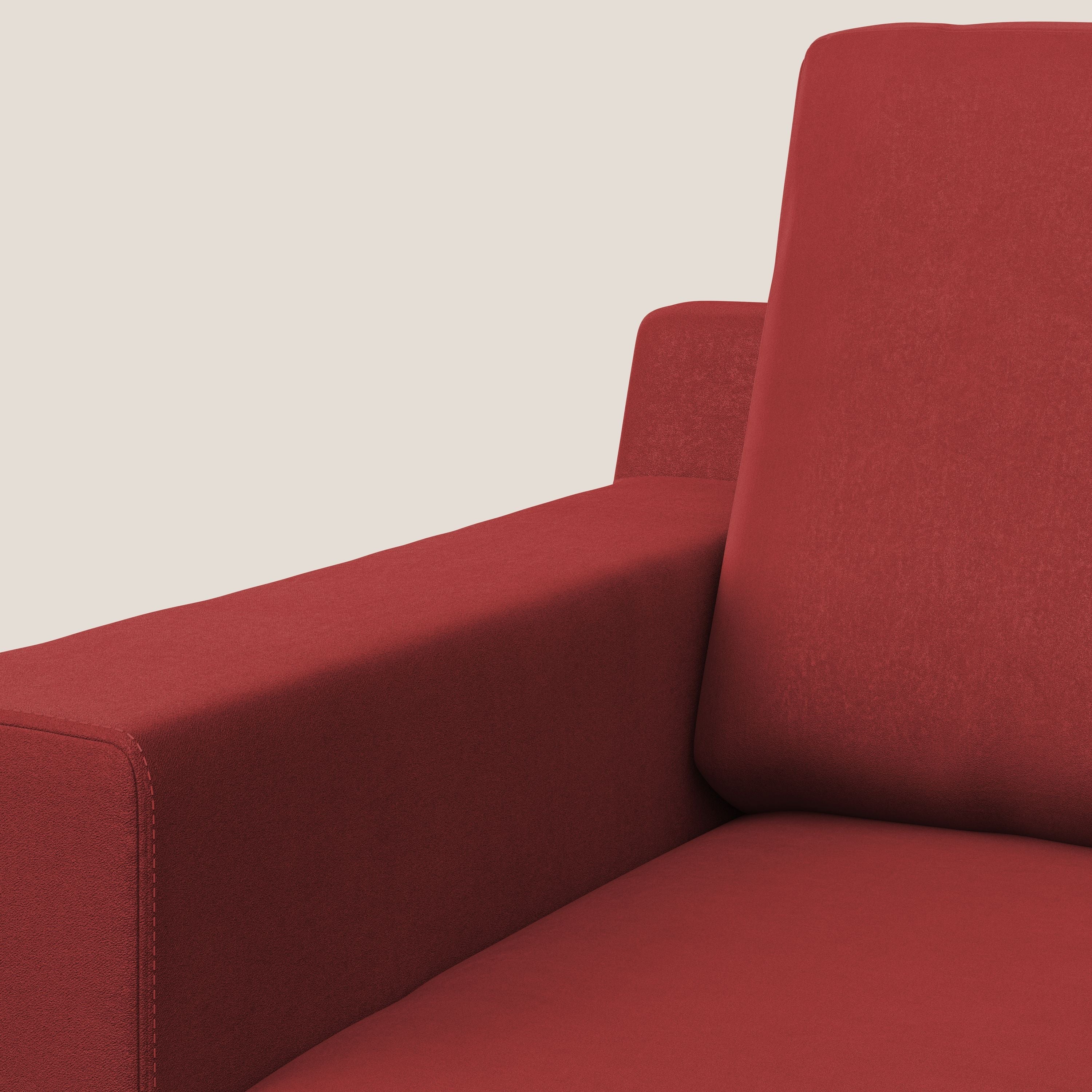 Prestige fauteuil moderne en microfibre détachable T11 rouge - Image 8