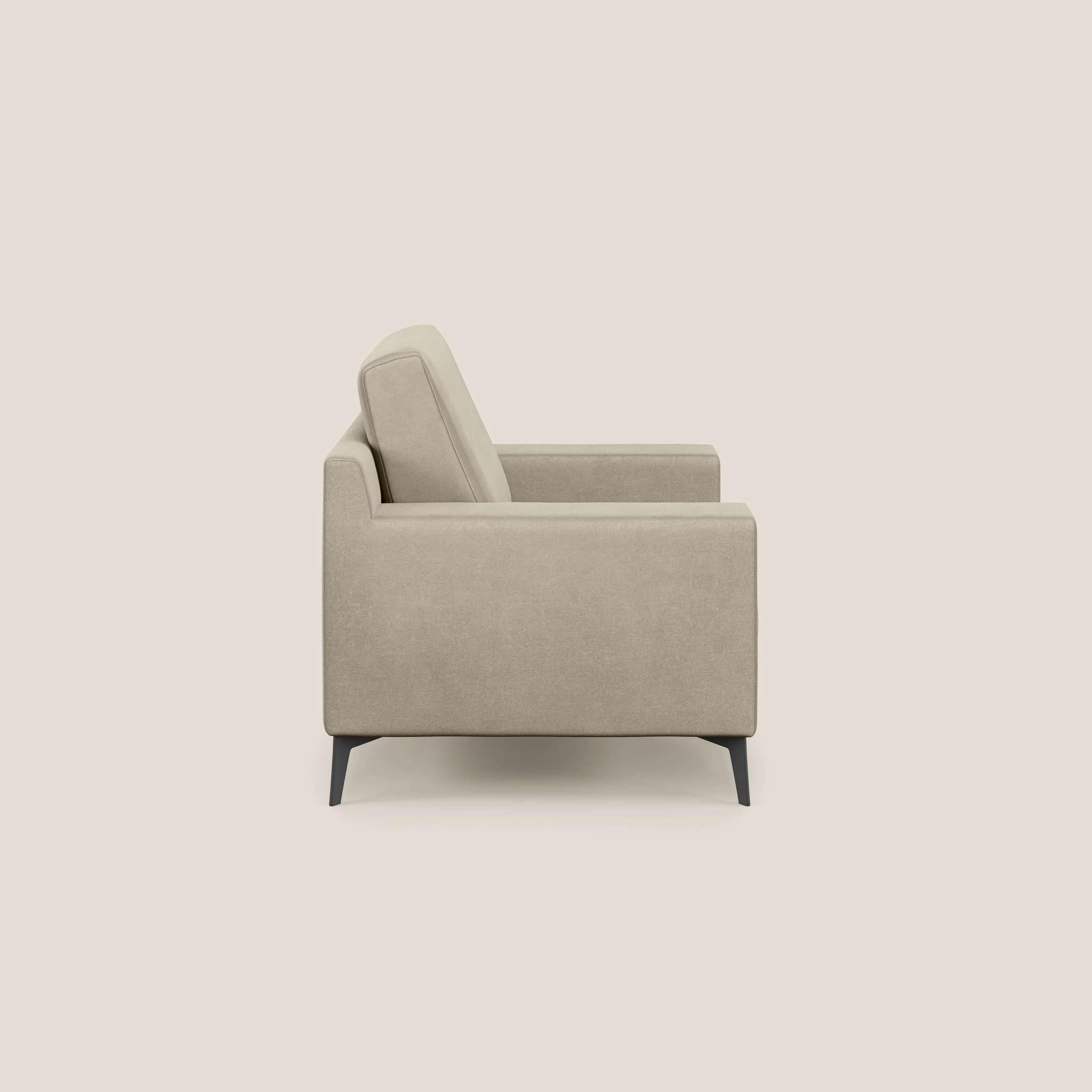 Prestige fauteuil moderne en microfibre détachable T11 Taupe tortora - Image 3