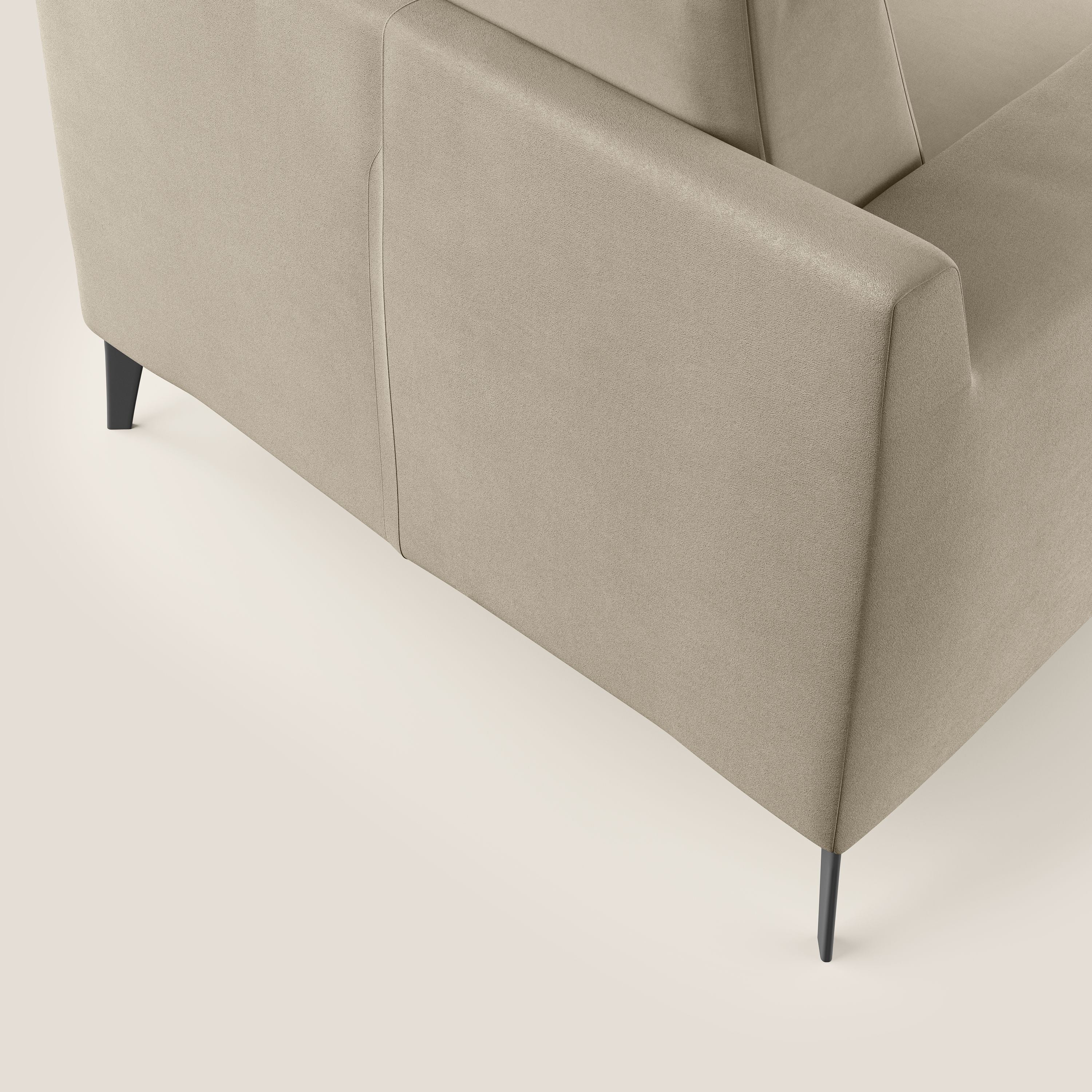Prestige fauteuil moderne en microfibre détachable T11 Taupe tortora - Image 6