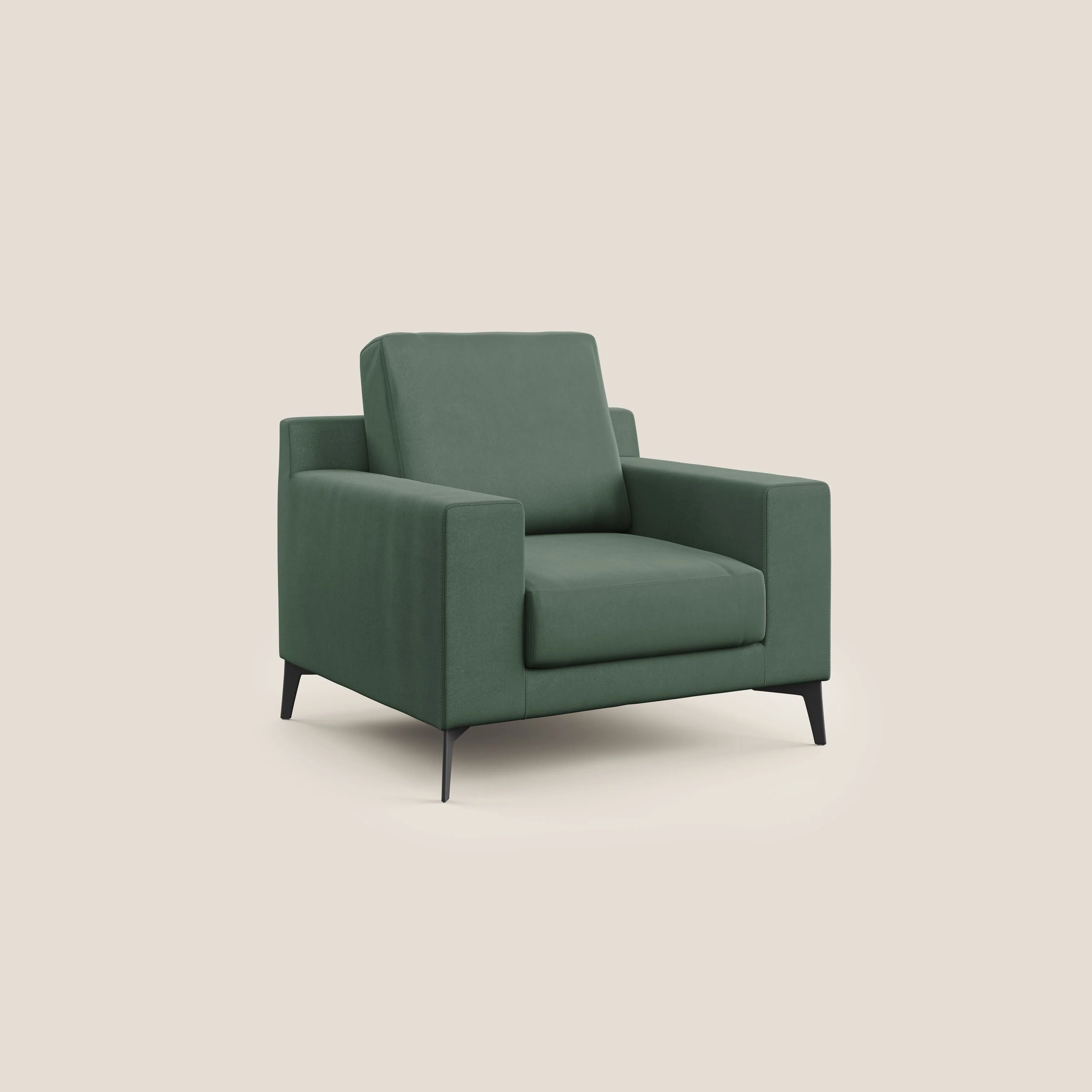 Prestige fauteuil moderne en microfibre détachable T11 vert - Image 2