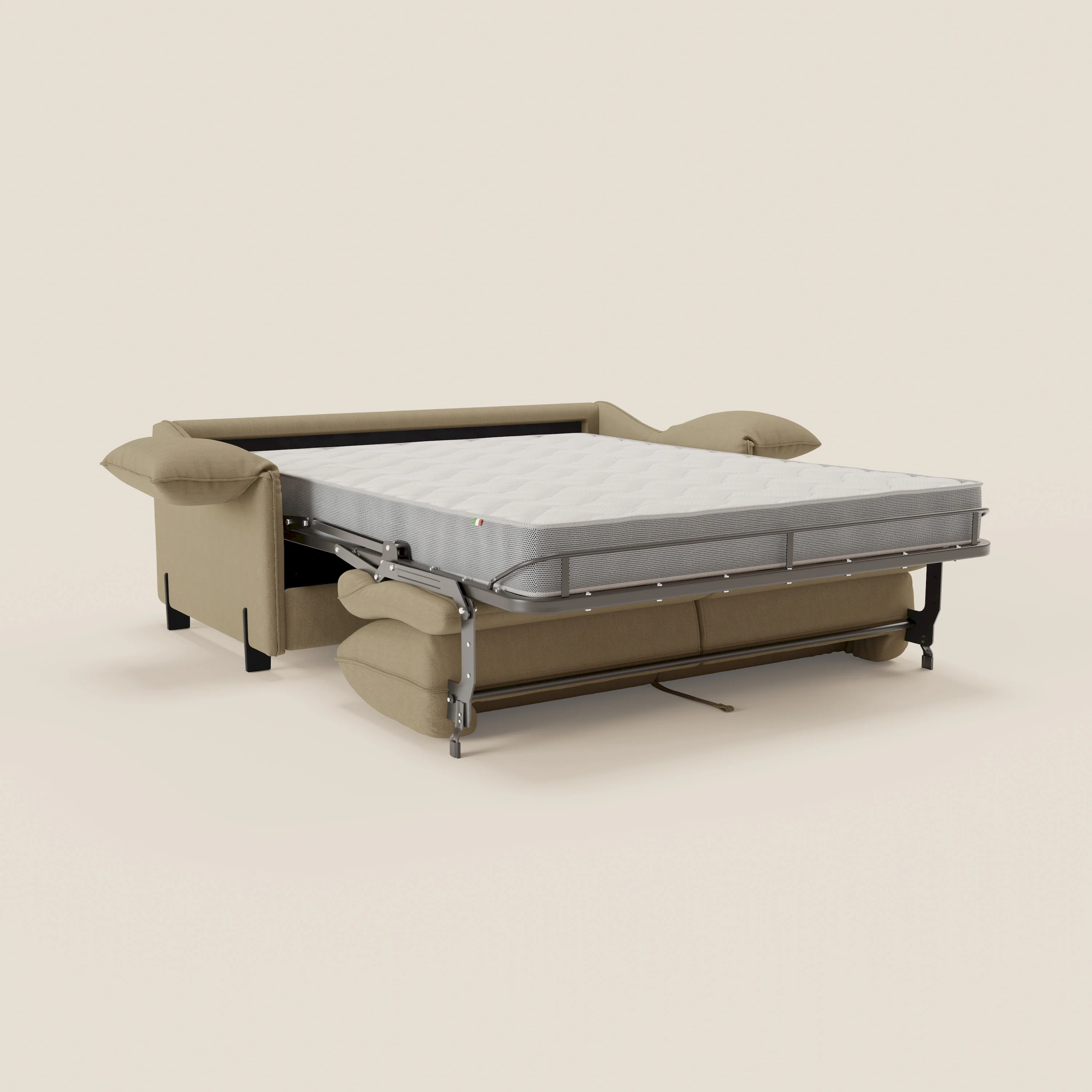 Primula Canapé convertible avec matelas H18 cm en tissu détachable T05 camel - Image 12