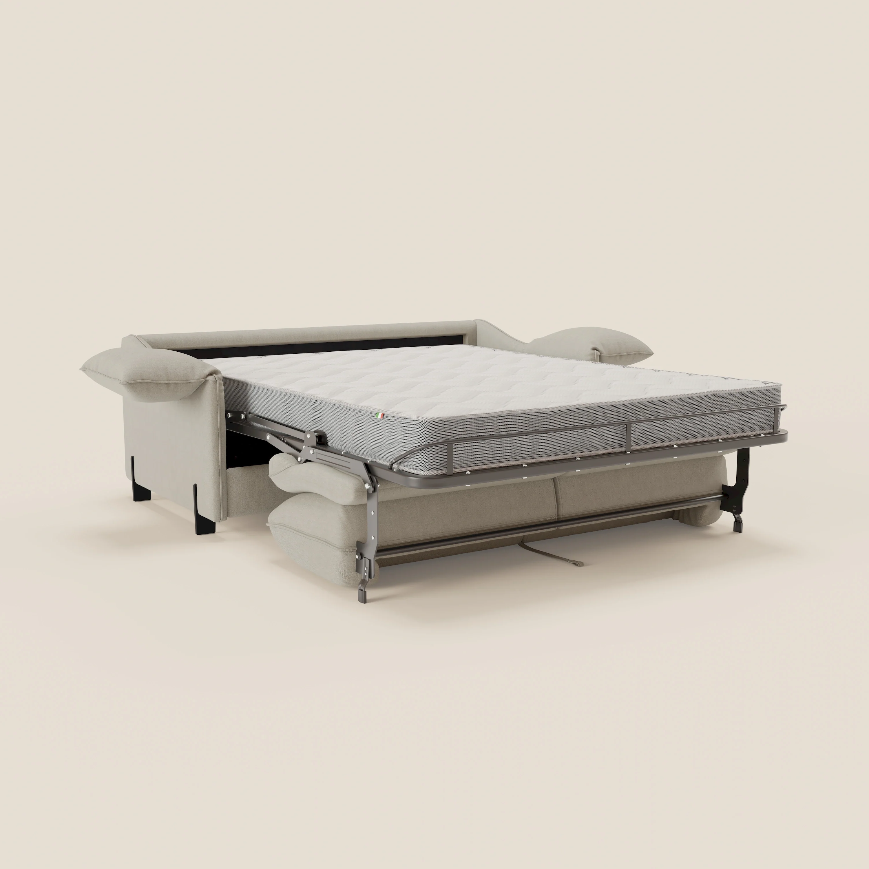 Primula Canapé convertible avec matelas H18 cm en tissu détachable T05 crème - Image 12