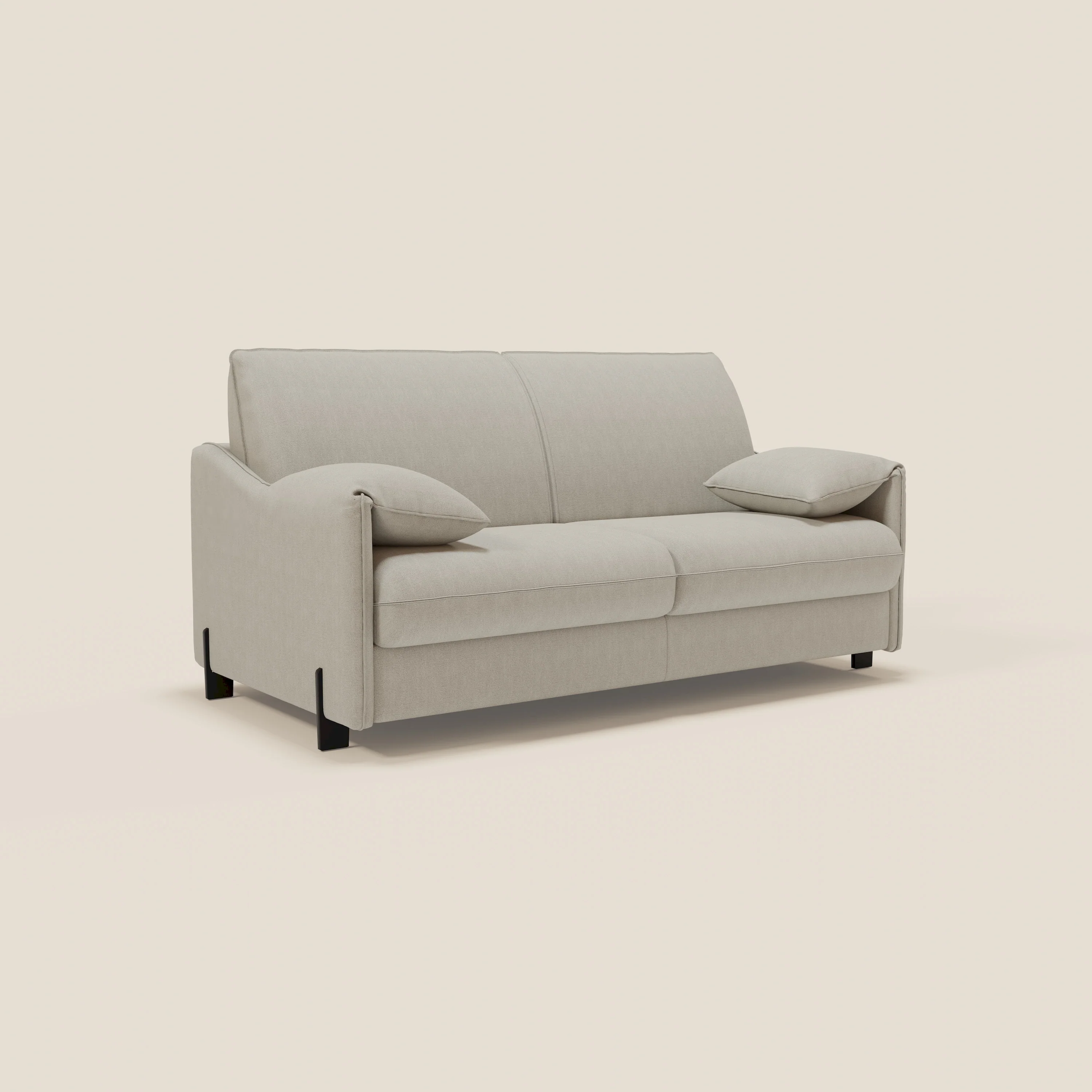 Primula Canapé convertible avec matelas H18 cm en tissu détachable T05 crème - Image 4
