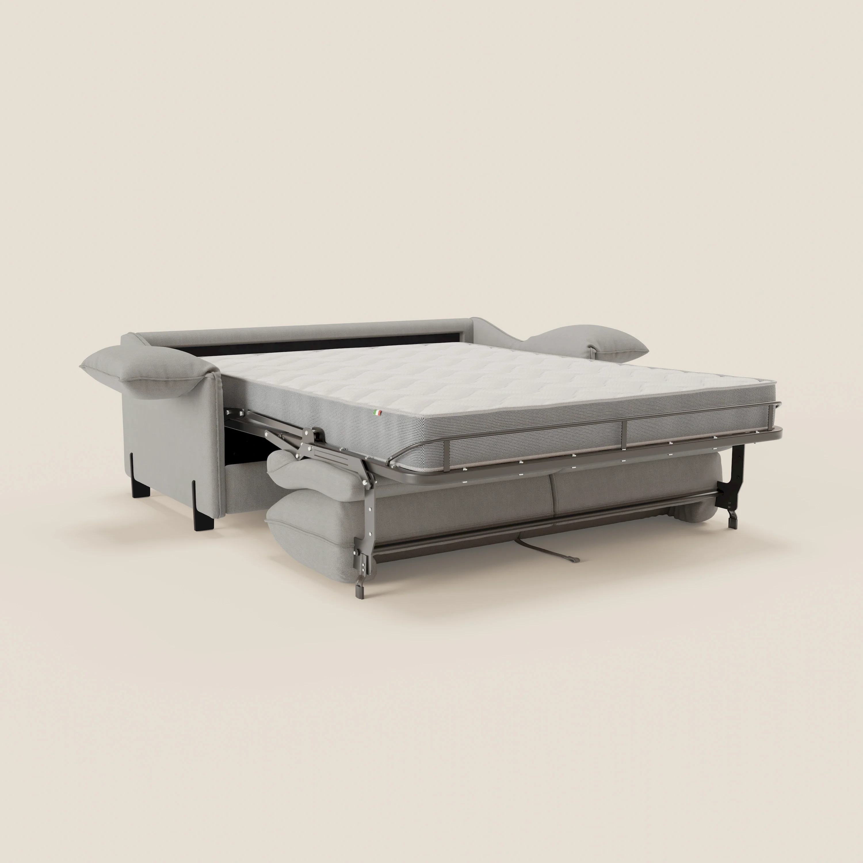 Primula Canapé convertible avec matelas H18 cm en tissu détachable T05 gris - Image 12
