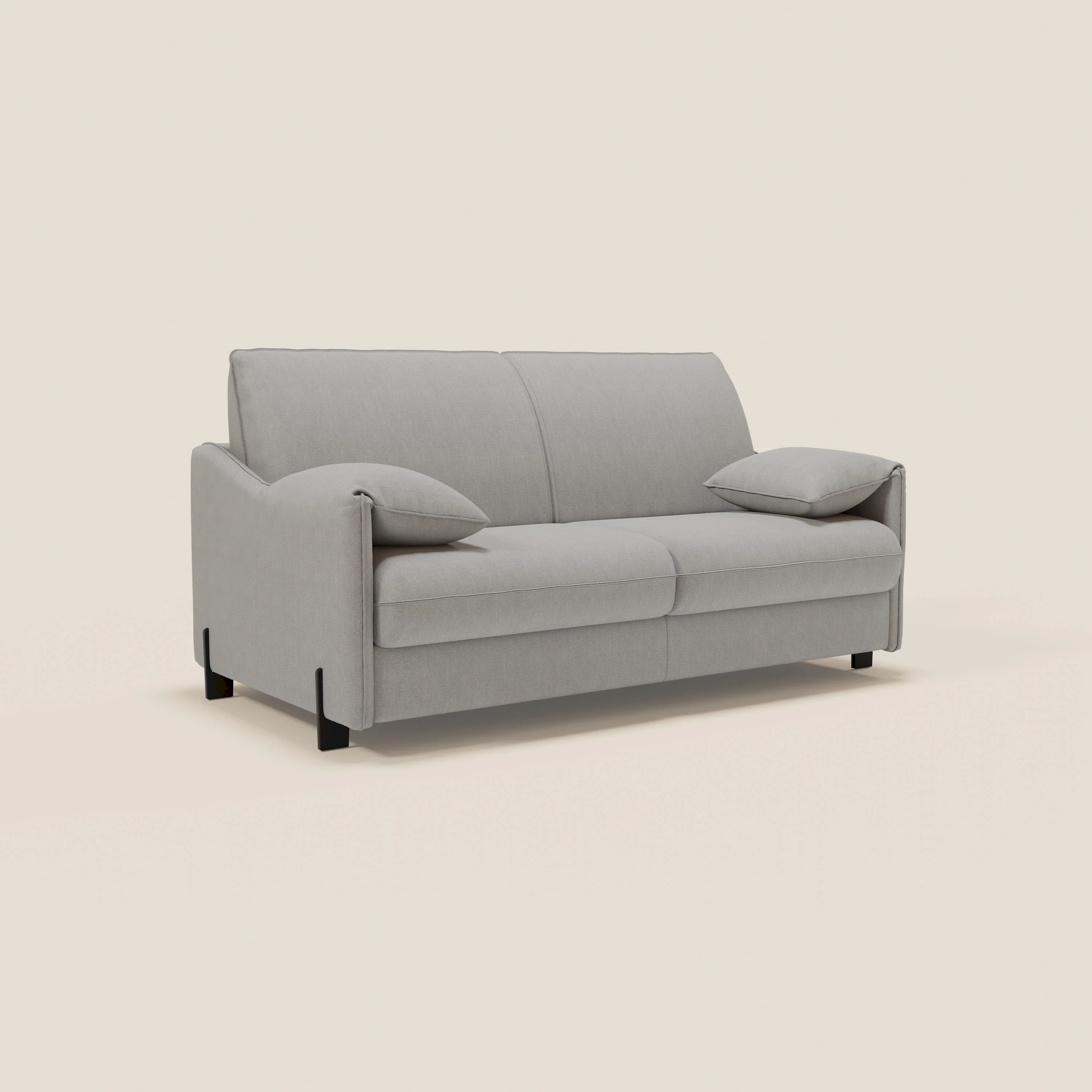 Primula Canapé convertible avec matelas H18 cm en tissu détachable T05 gris - Image 4