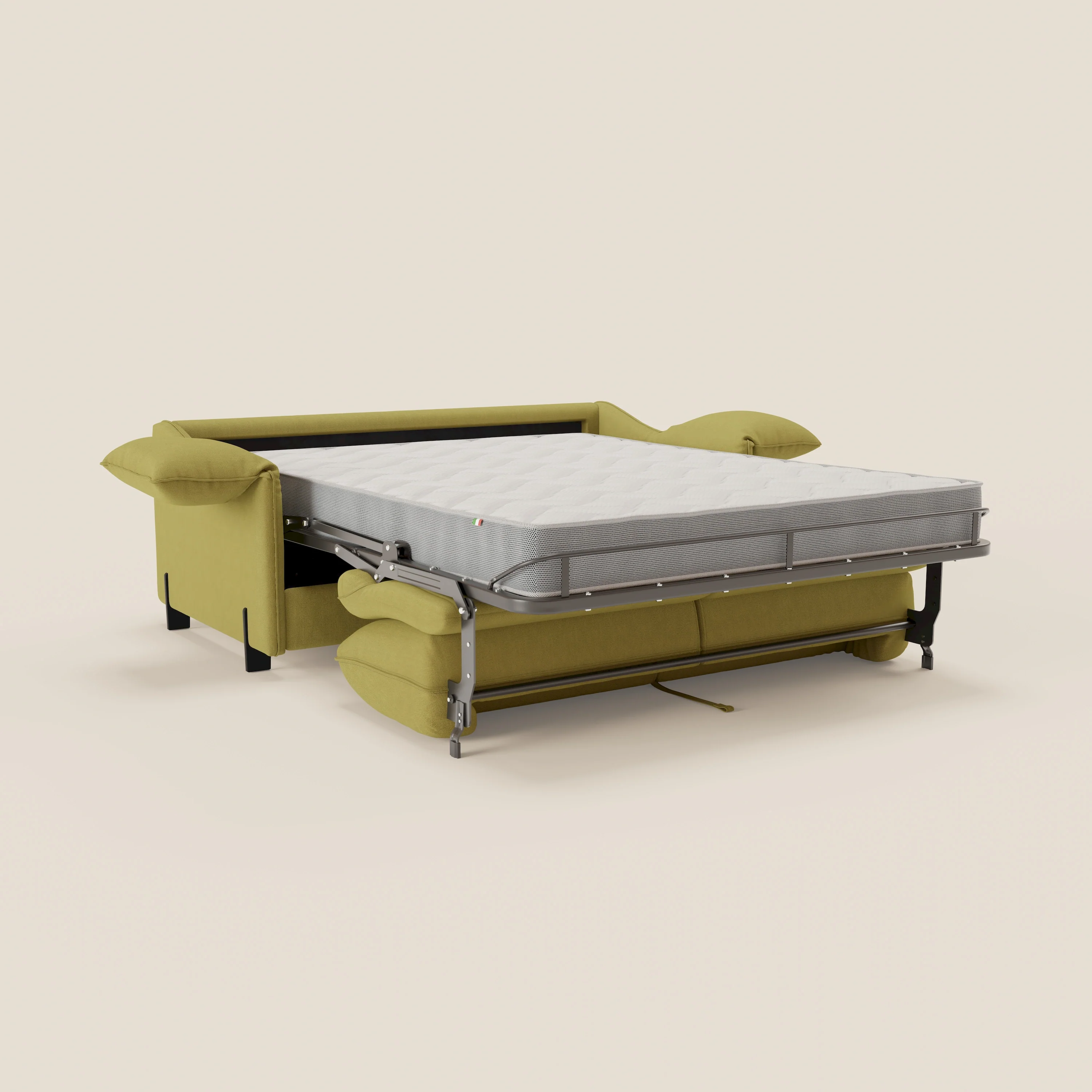Primula Canapé convertible avec matelas H18 cm en tissu détachable T05 jaune - Image 12