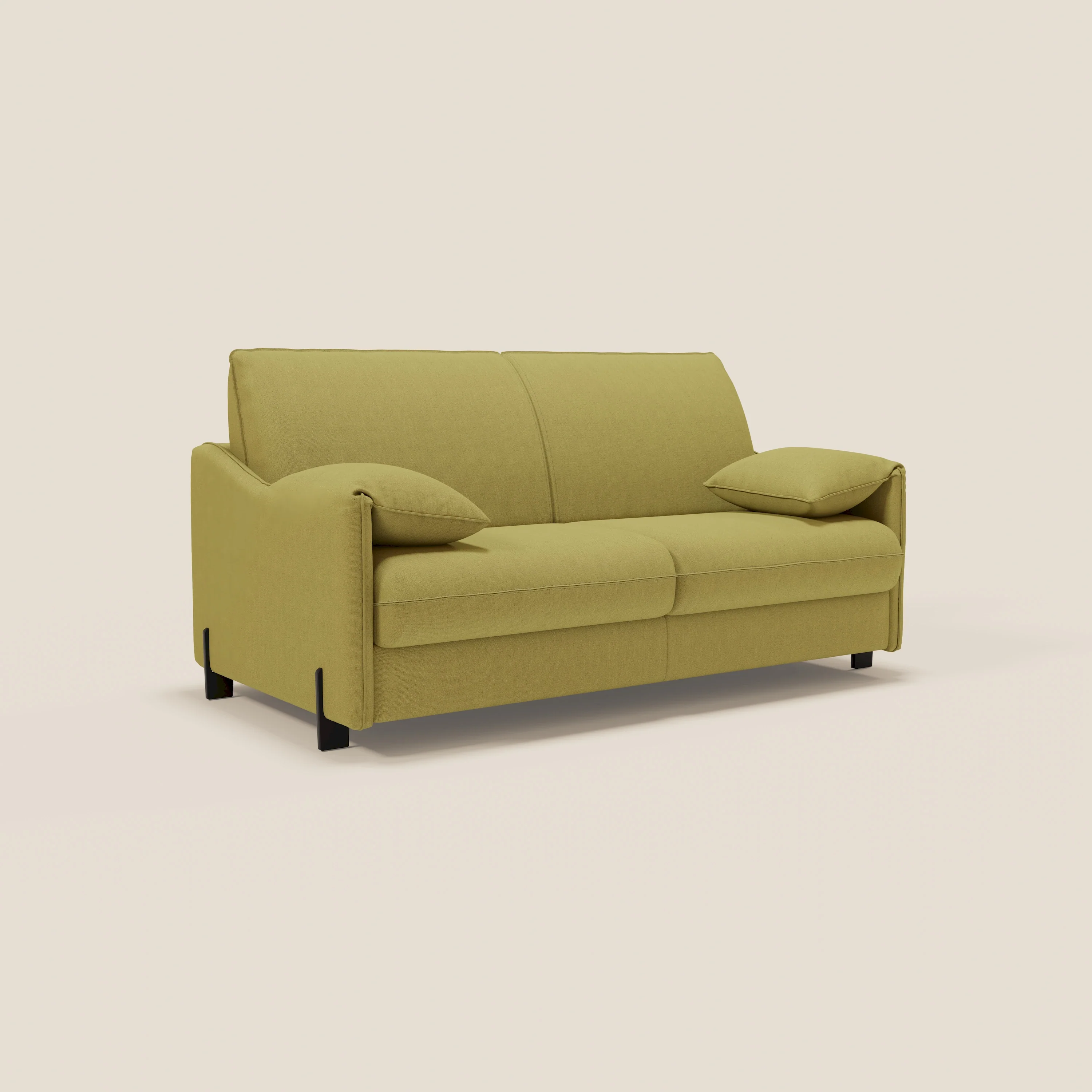 Primula Canapé convertible avec matelas H18 cm en tissu détachable T05 jaune - Image 4