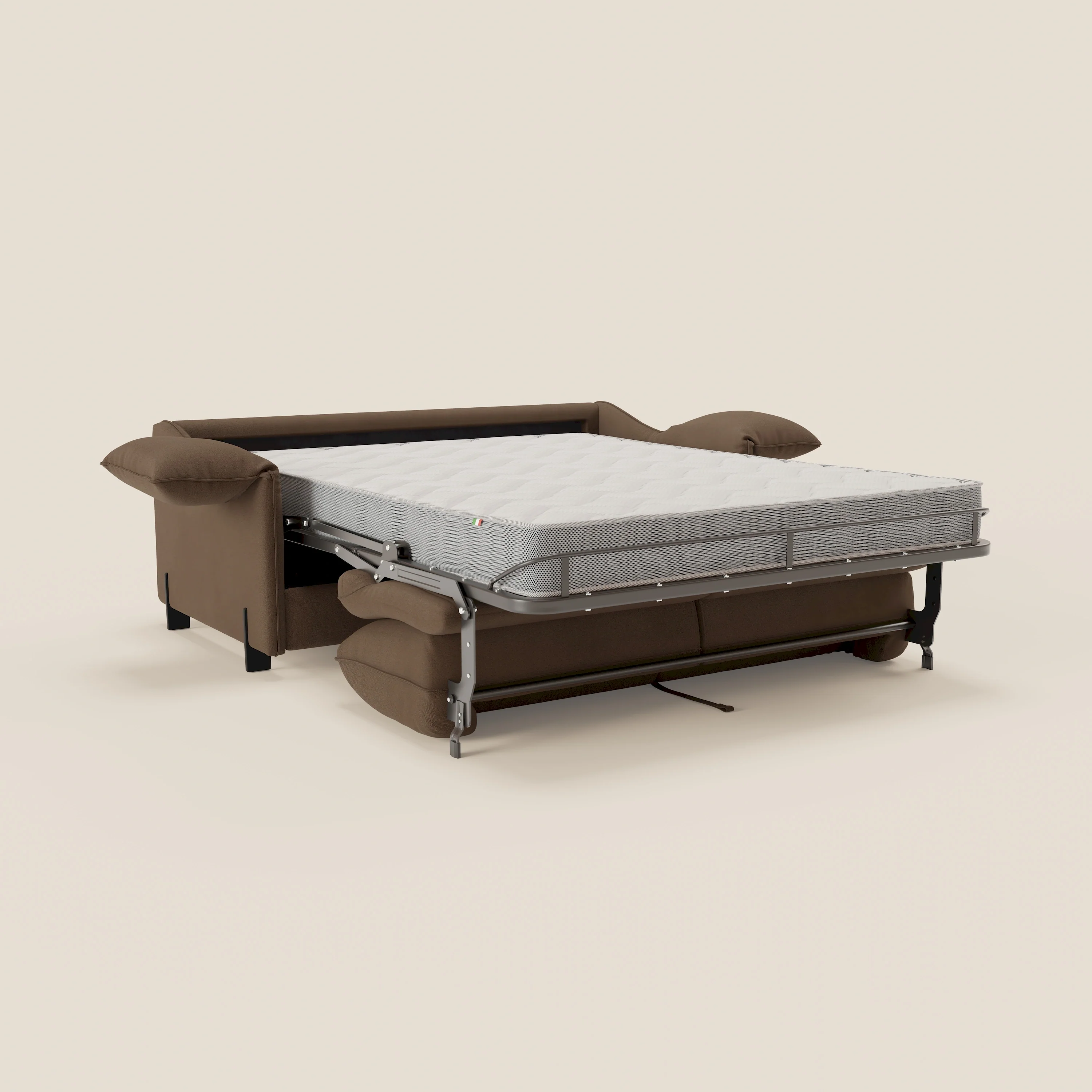 Primula Canapé convertible avec matelas H18 cm en tissu détachable T05 marron - Image 12