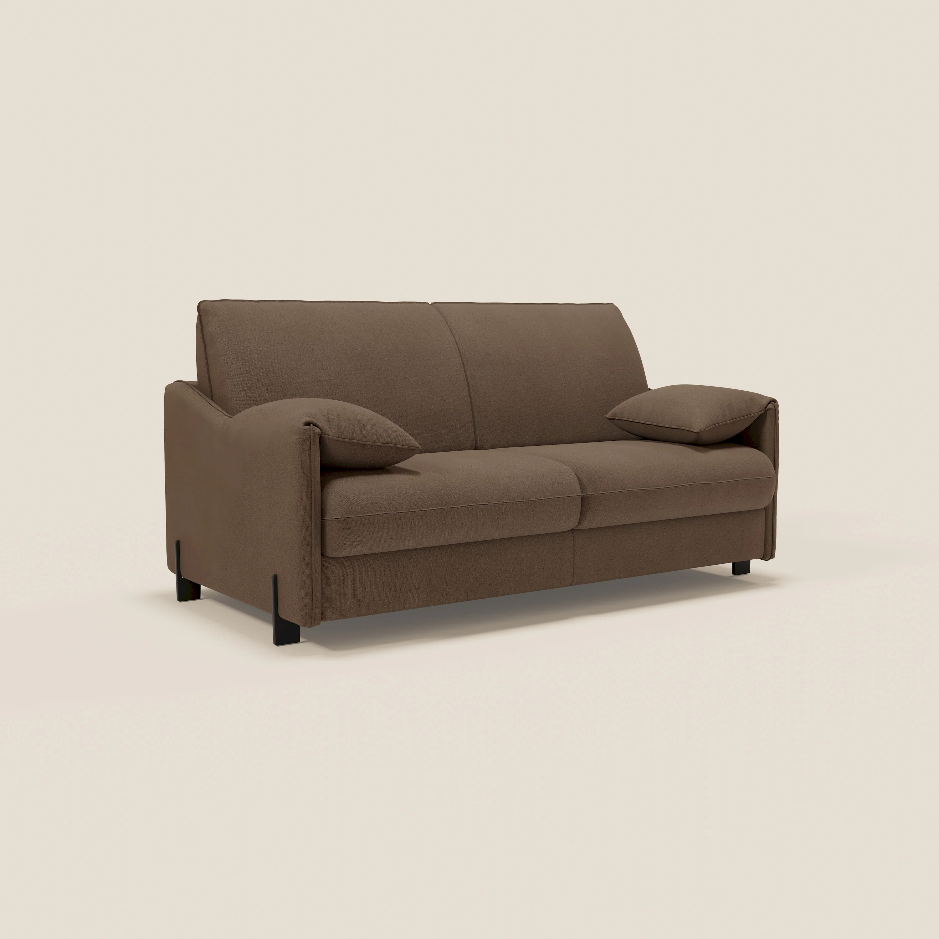 Primula Canapé convertible avec matelas H18 cm en tissu détachable T05 marron - Image 4