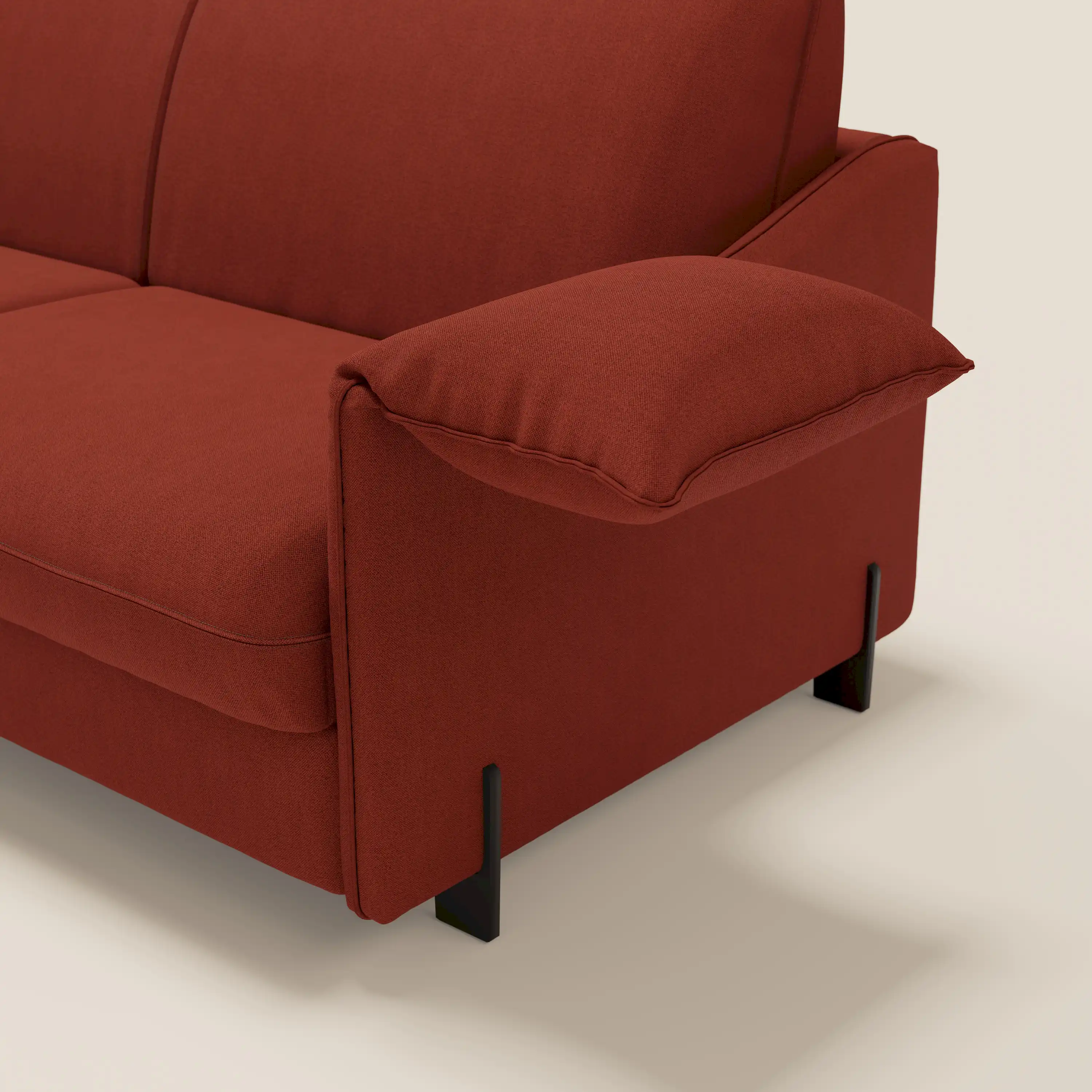 Primula Canapé convertible avec matelas H18 cm en tissu détachable T05 rouge - Image 6