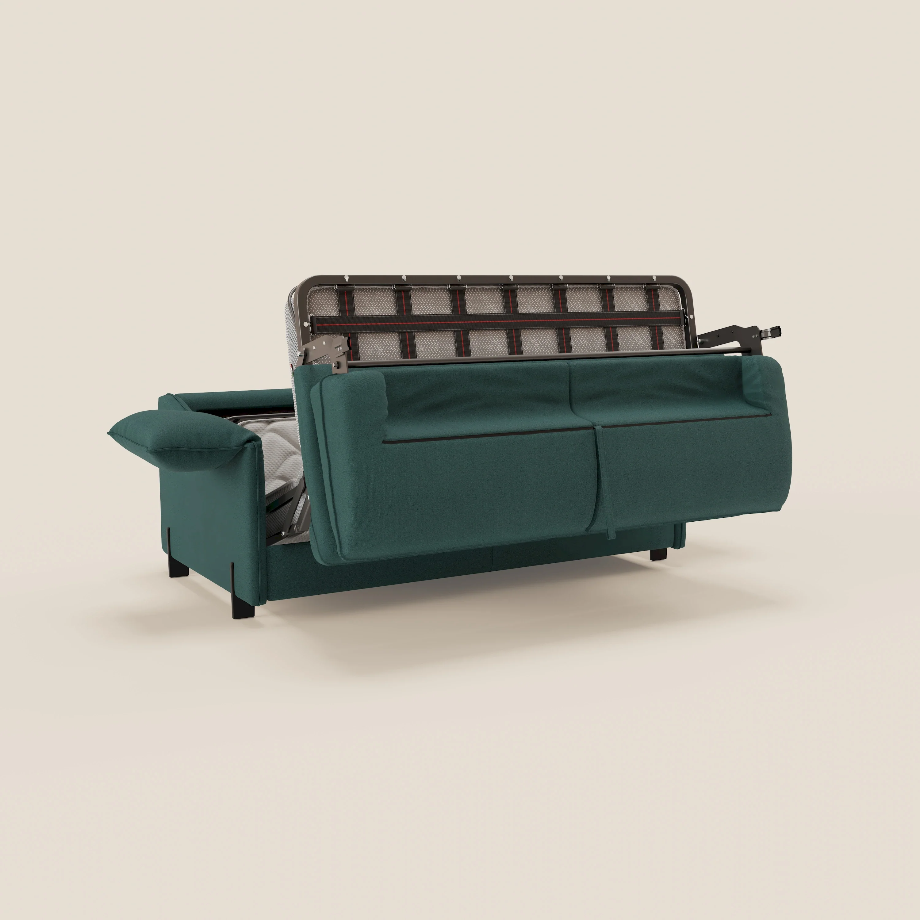 Primula Canapé convertible avec matelas H18 cm en tissu détachable T05 vert - Image 13