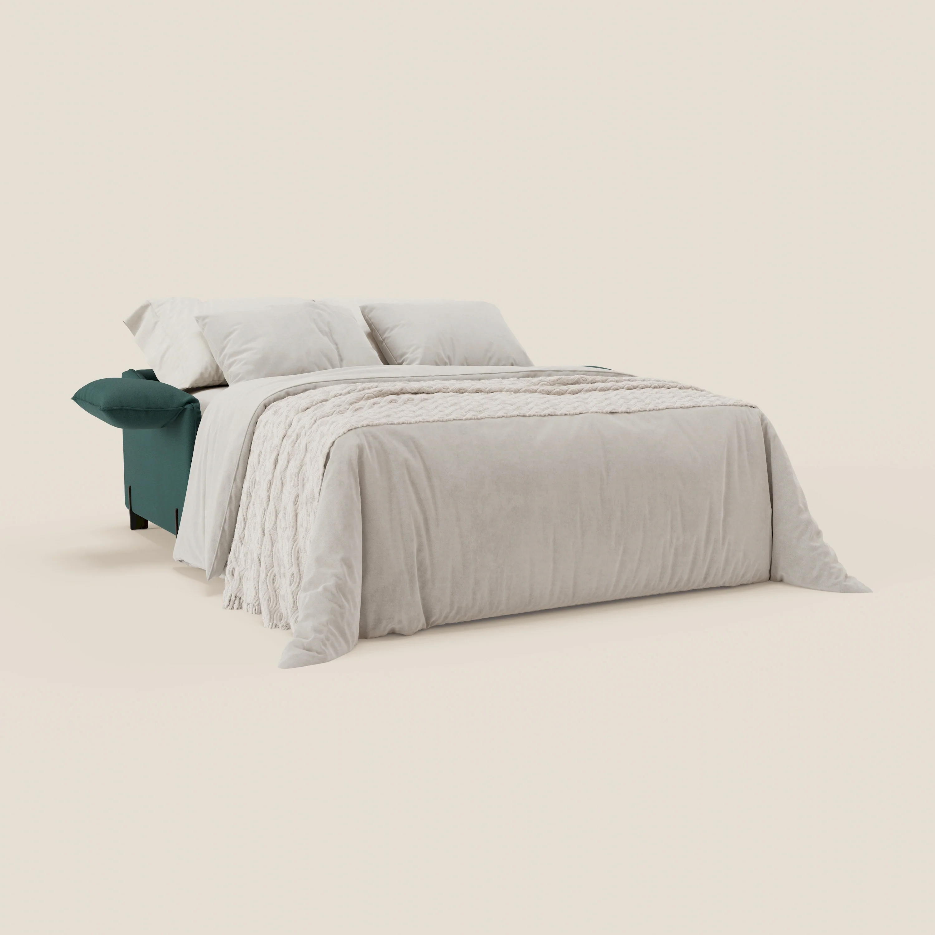 Primula Canapé convertible avec matelas H18 cm en tissu détachable T05 vert - Image 2