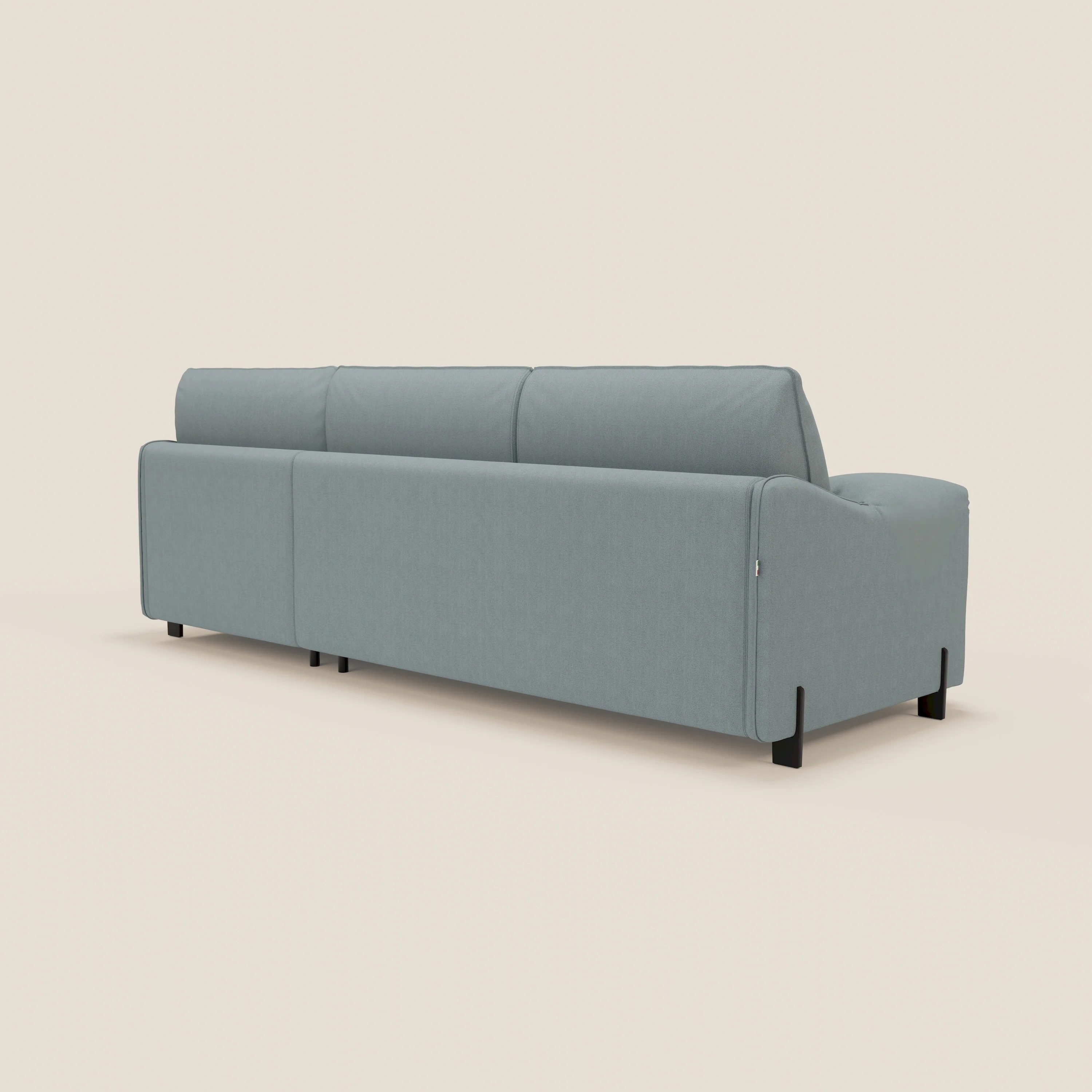 Primula Canapé convertible d'angle avec matelas H18 cm et chaise longue coffre en tissu détachable T05 bleu pastel - Image 9