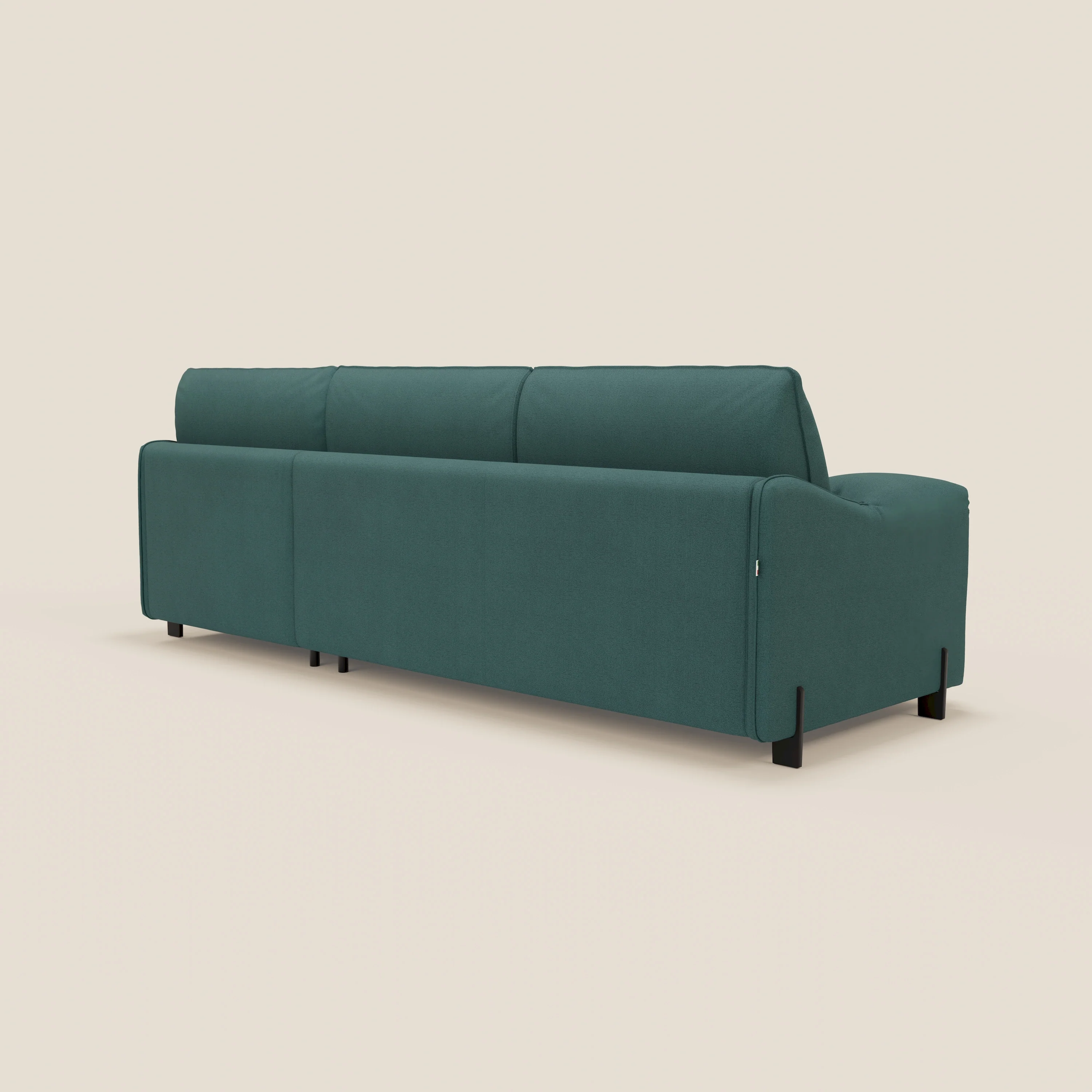 Primula Canapé convertible d'angle avec matelas H18 cm et chaise longue coffre en tissu détachable T05 vert - Image 8