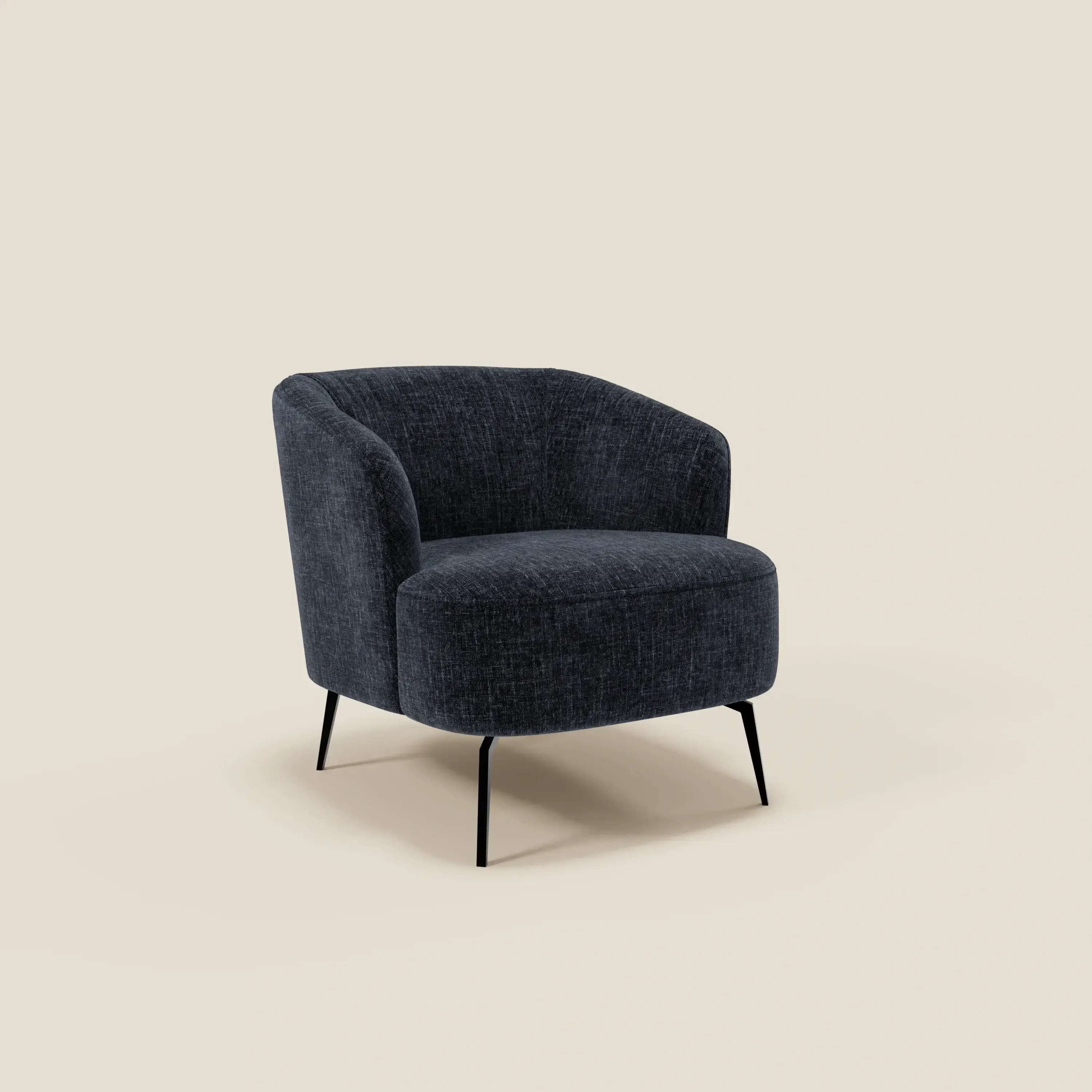 Renoa Fauteuil d'élégance moderne en tissu lavable T24 bleu nuit - Image 2