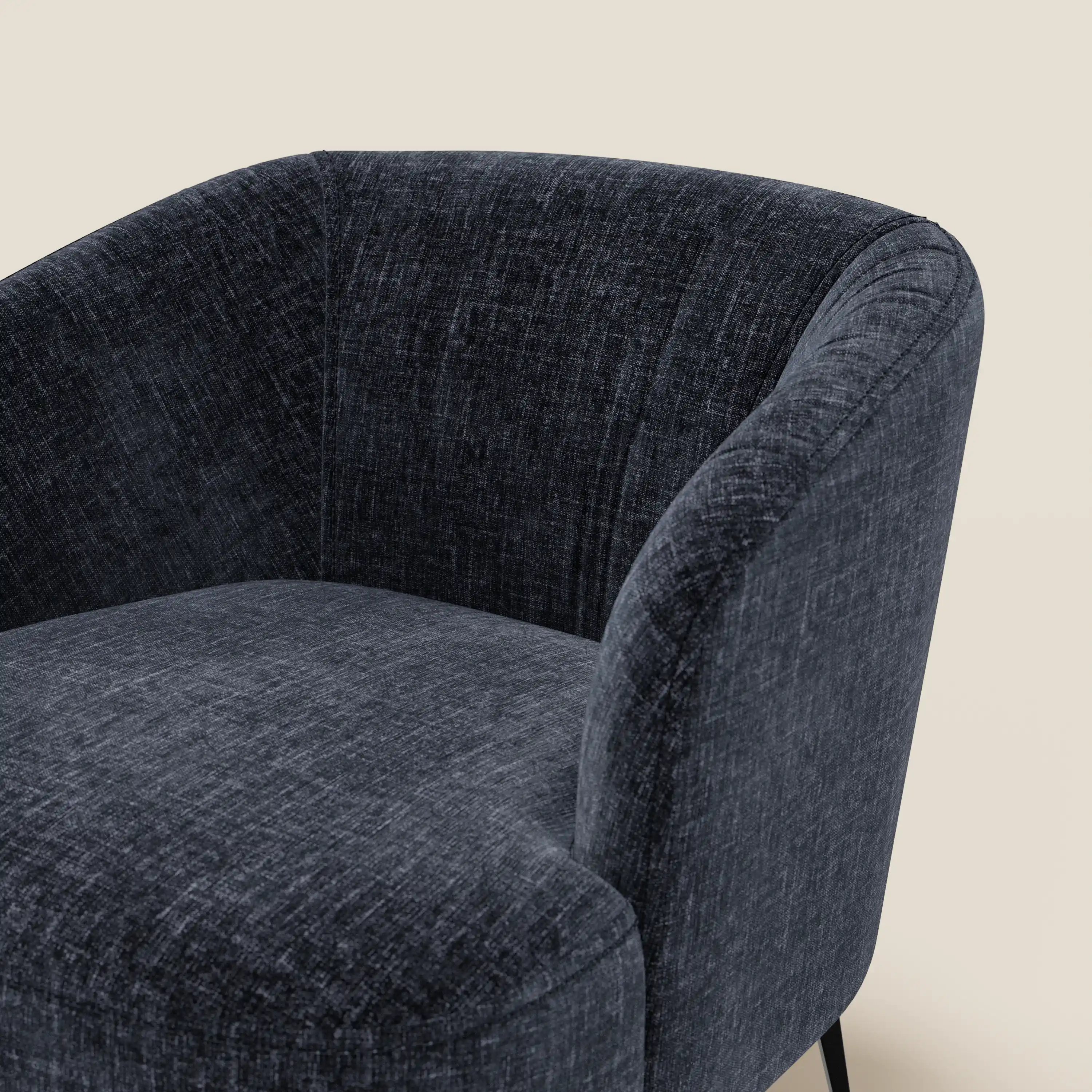 Renoa Fauteuil d'élégance moderne en tissu lavable T24 bleu nuit - Image 6