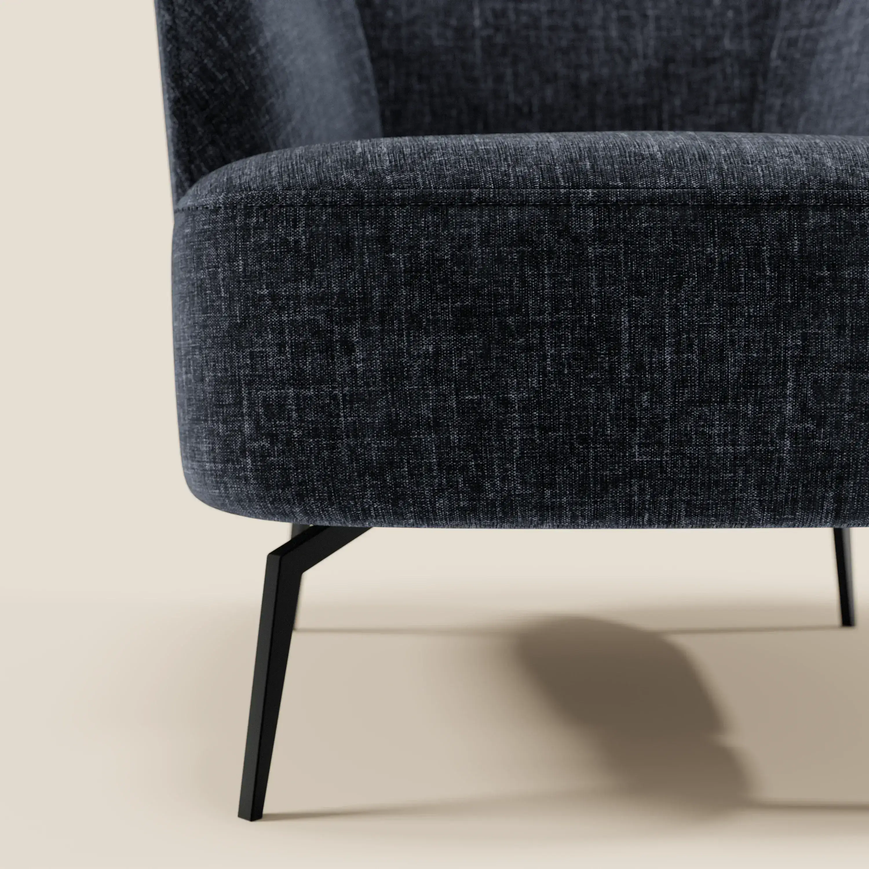 Renoa Fauteuil d'élégance moderne en tissu lavable T24 bleu nuit - Image 7