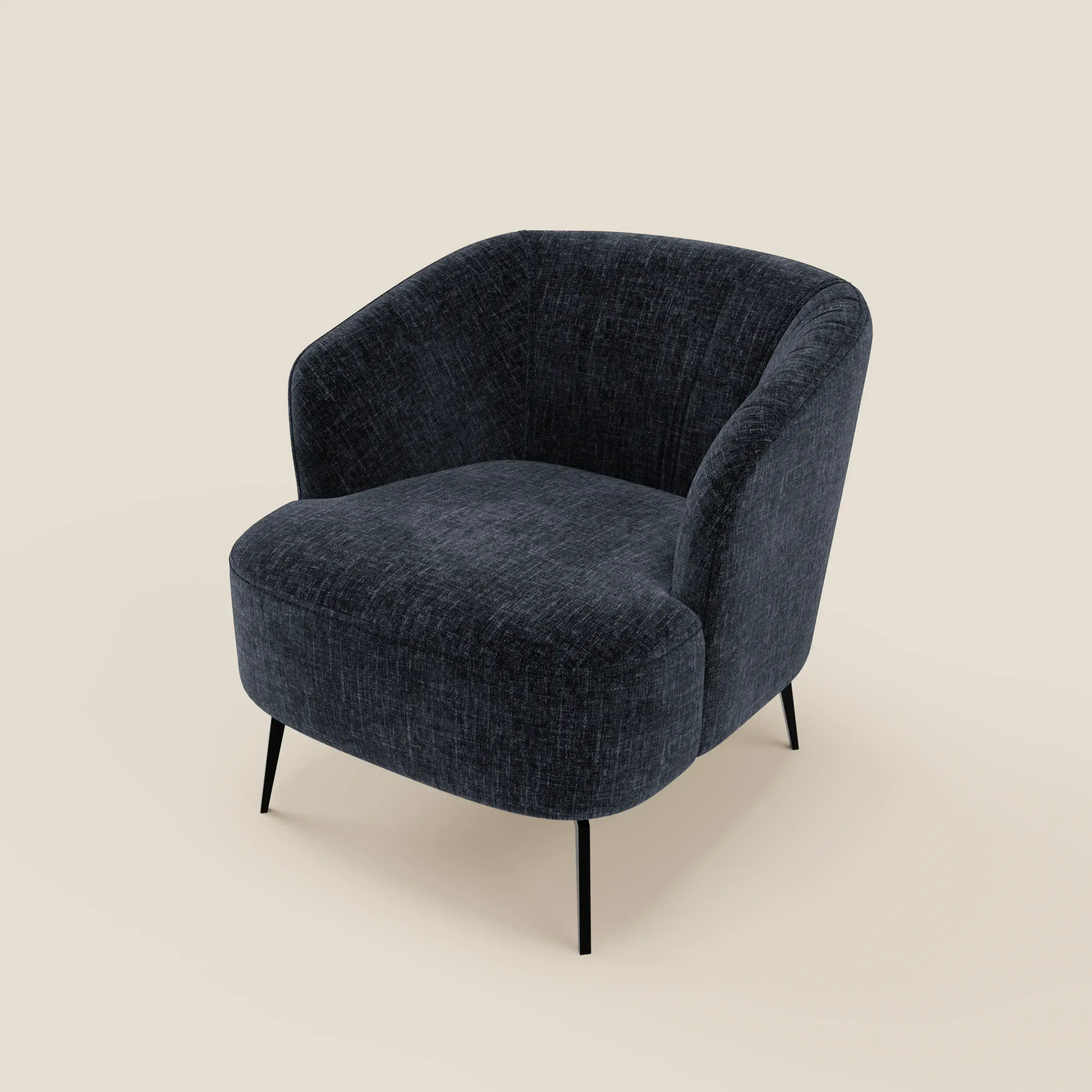 Renoa Fauteuil d'élégance moderne en tissu lavable T24 bleu nuit - Image 8