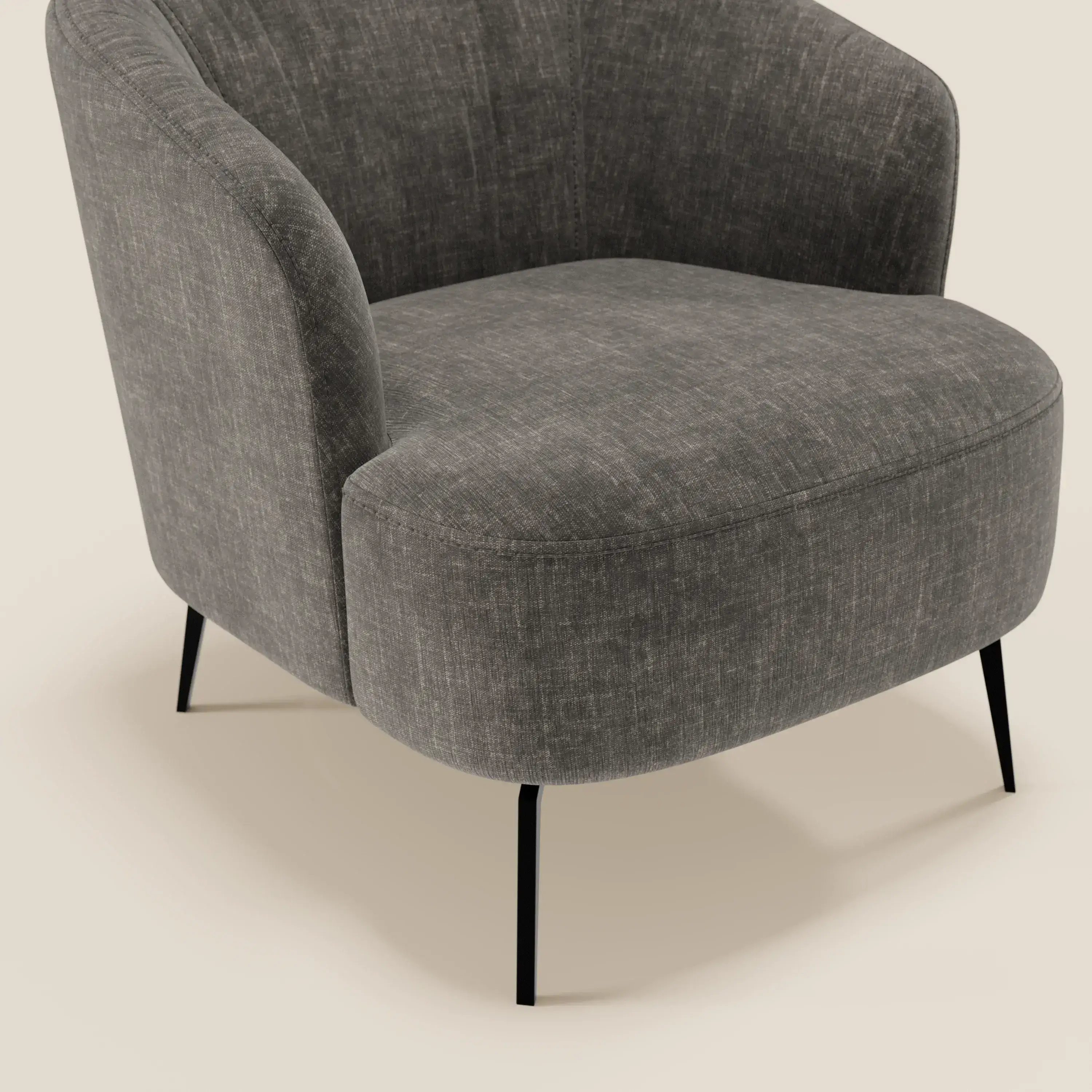 Renoa Fauteuil d'élégance moderne en tissu lavable T24 anthracite - Image 5