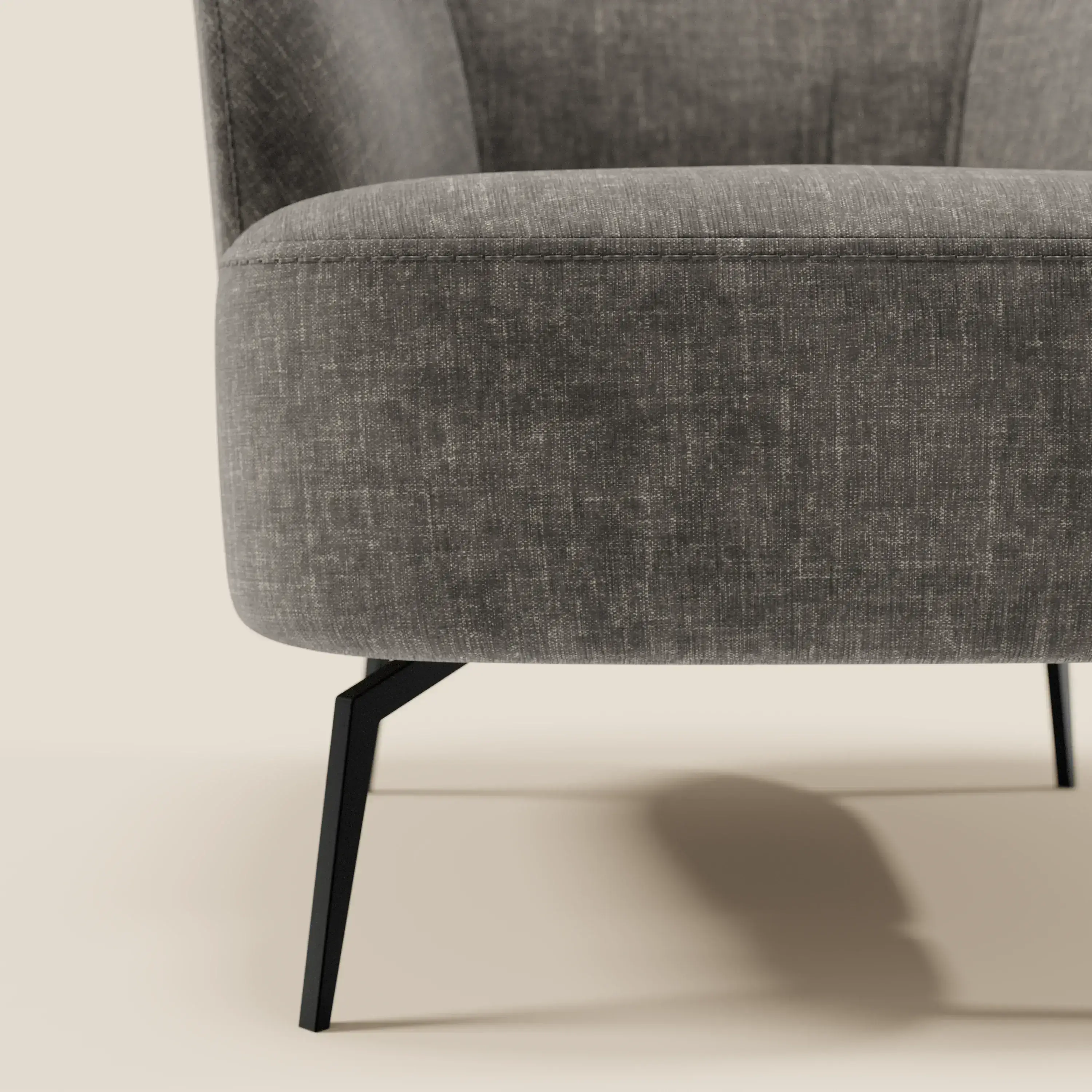 Renoa Fauteuil d'élégance moderne en tissu lavable T24 anthracite - Image 7